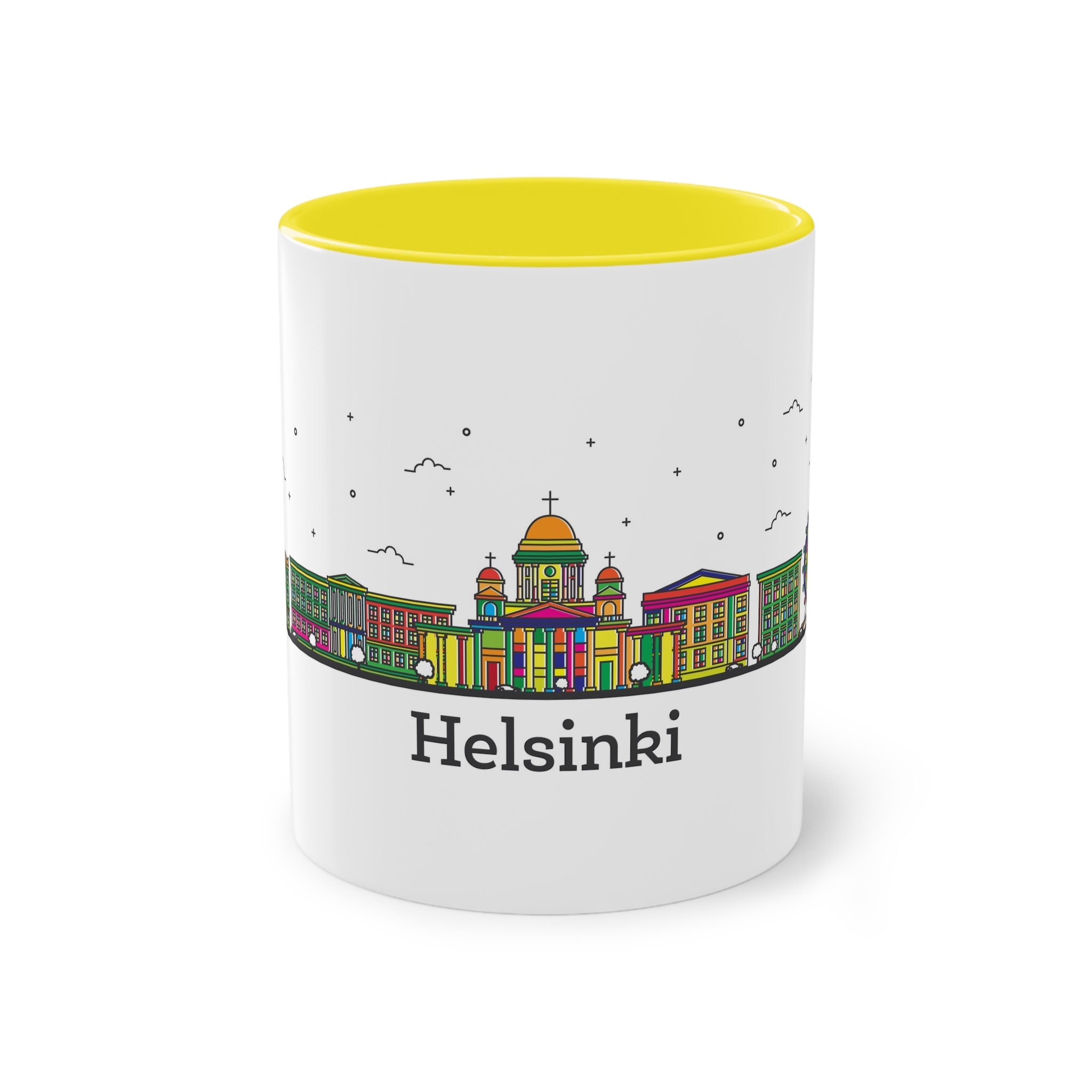 Helsinki Outline Bold Color Two Tone Coffee Mug 11oz - Image 21