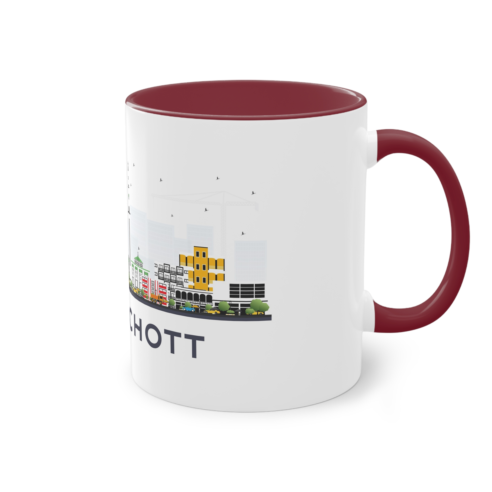 Nouakchott Isolated Two Tone Coffee Mug 11oz - Image 8