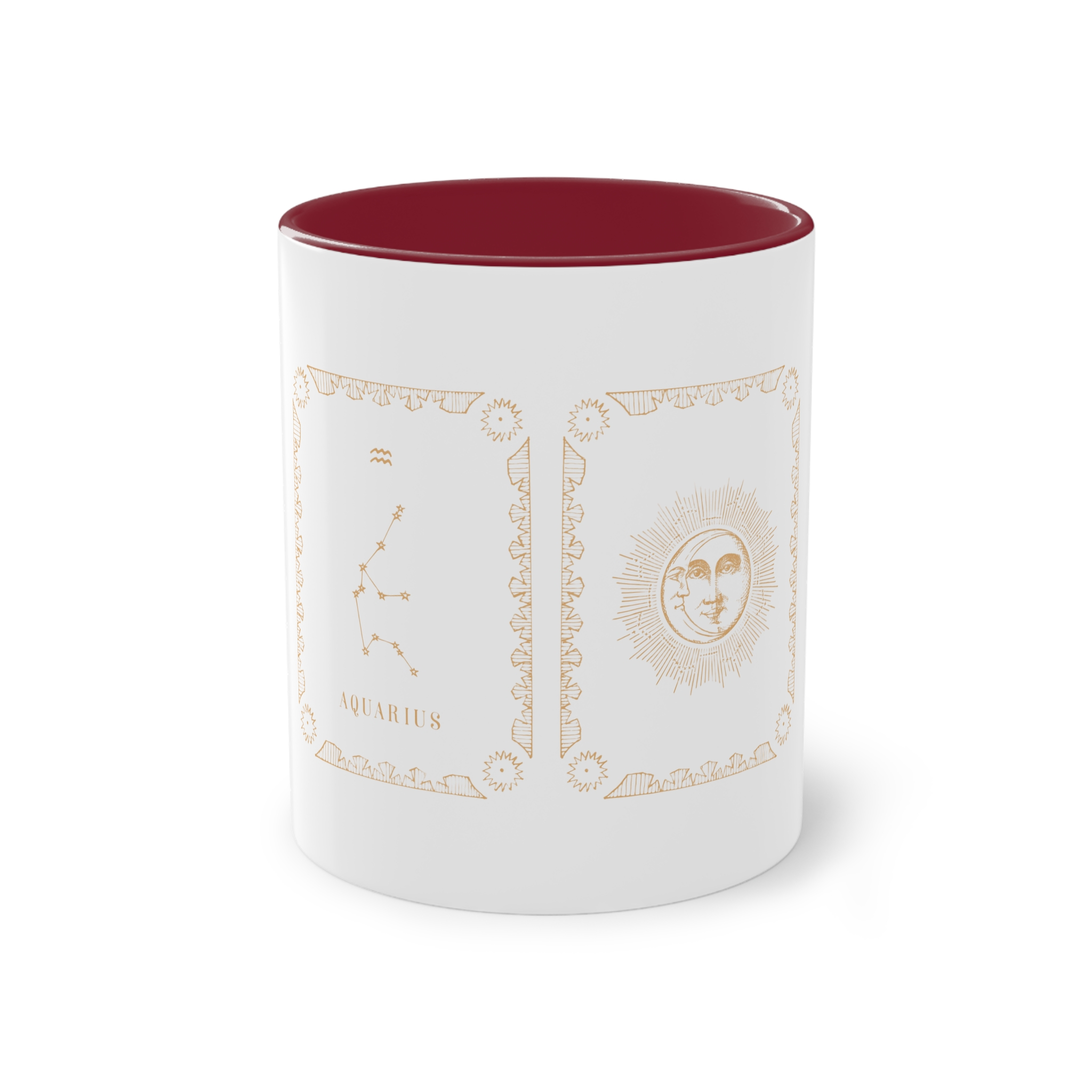 Aquarius Zodiac Two Tone Coffee Mug 11oz - Image 5