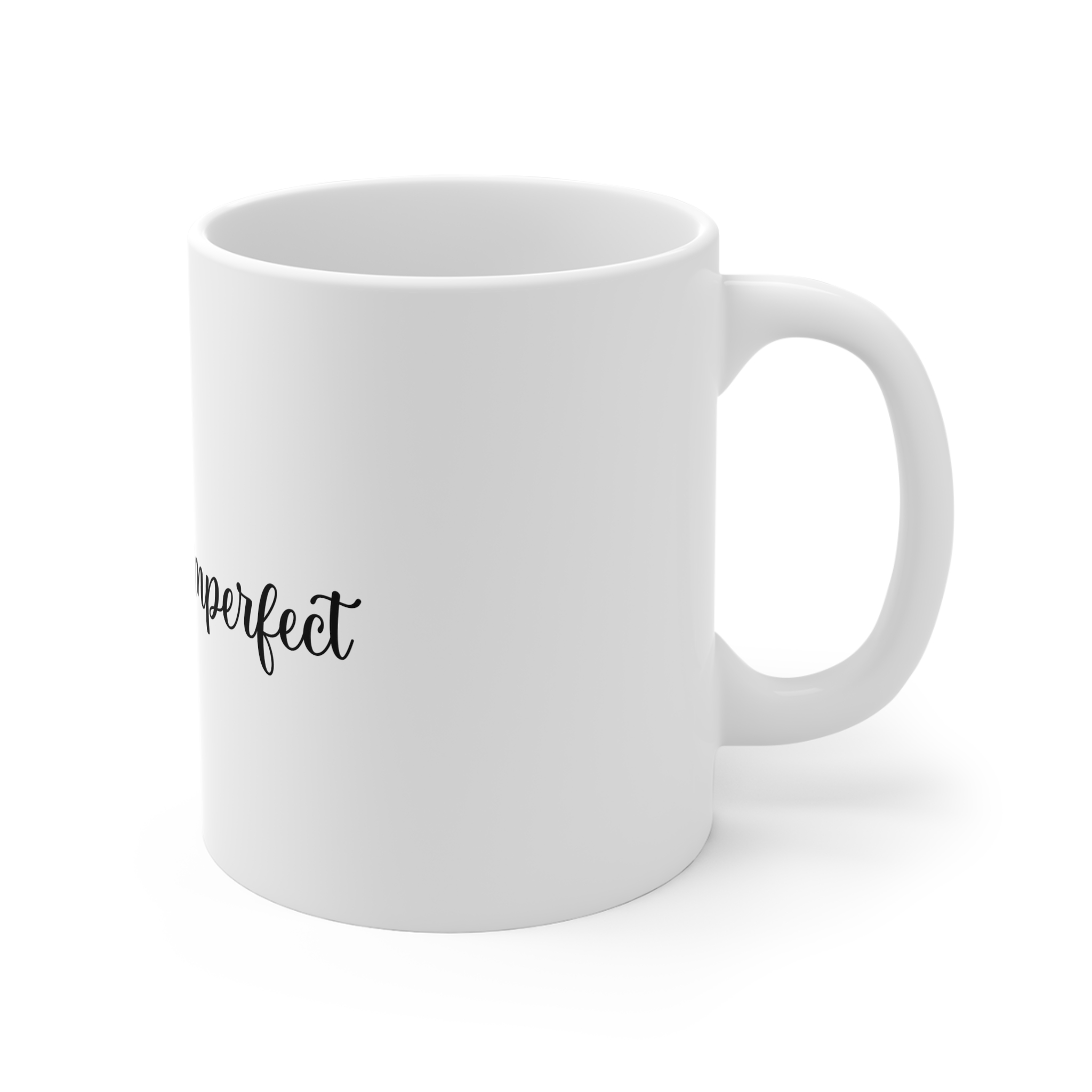 Perfectly Imperfect Heart Typography 11oz White Mug - Image 3