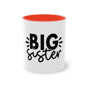 Big Sister Announcement Design Two Tone Coffee Mug 11oz