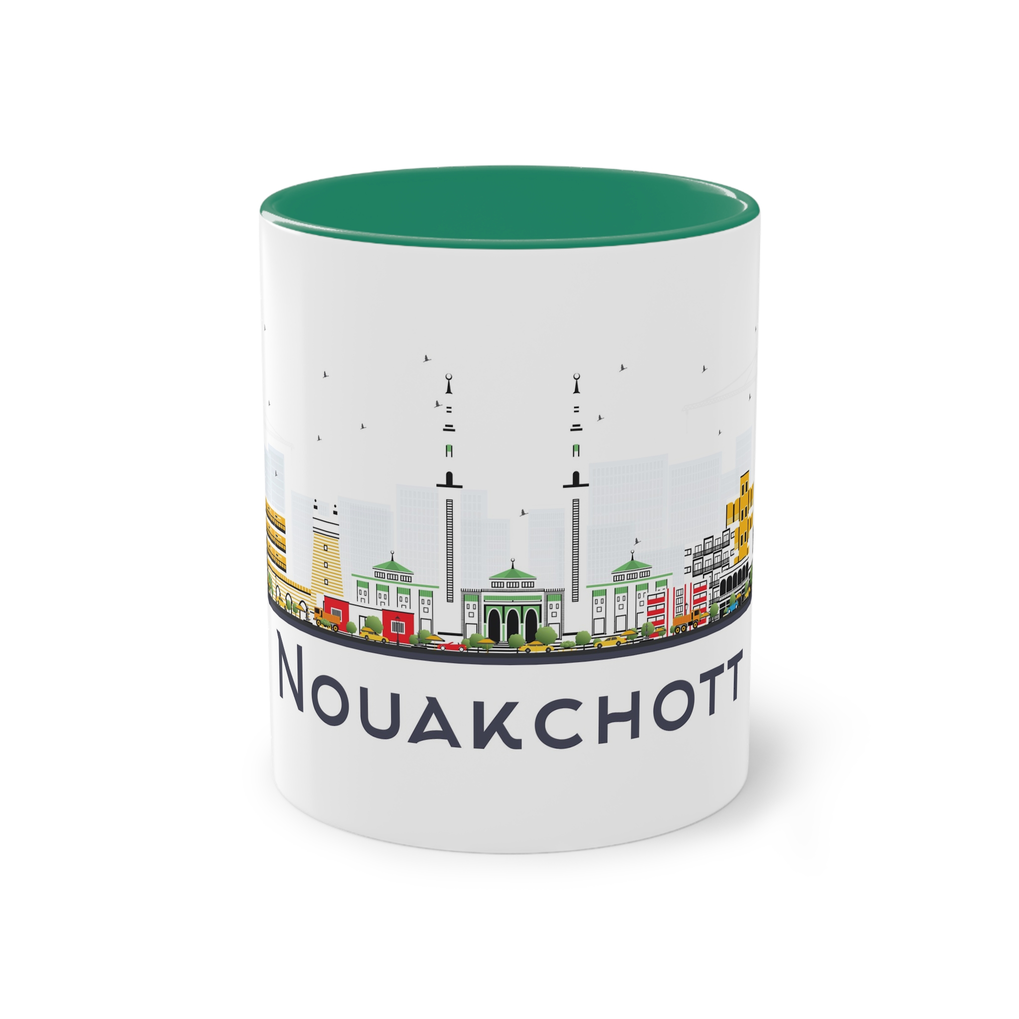 Nouakchott Isolated Two Tone Coffee Mug 11oz - Image 29