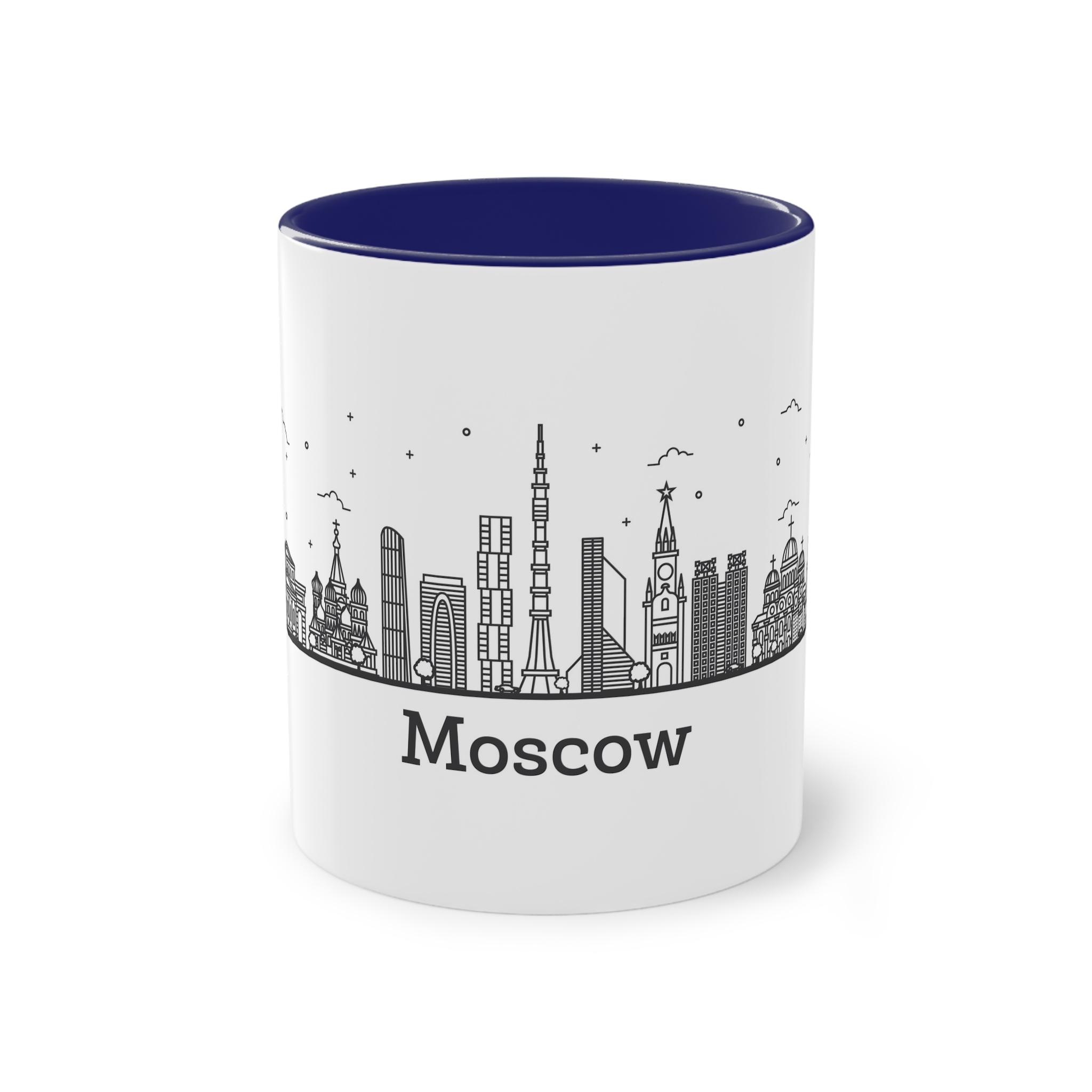 Moscow Outline Bold Two Tone Coffee Mug 11oz - Image 41