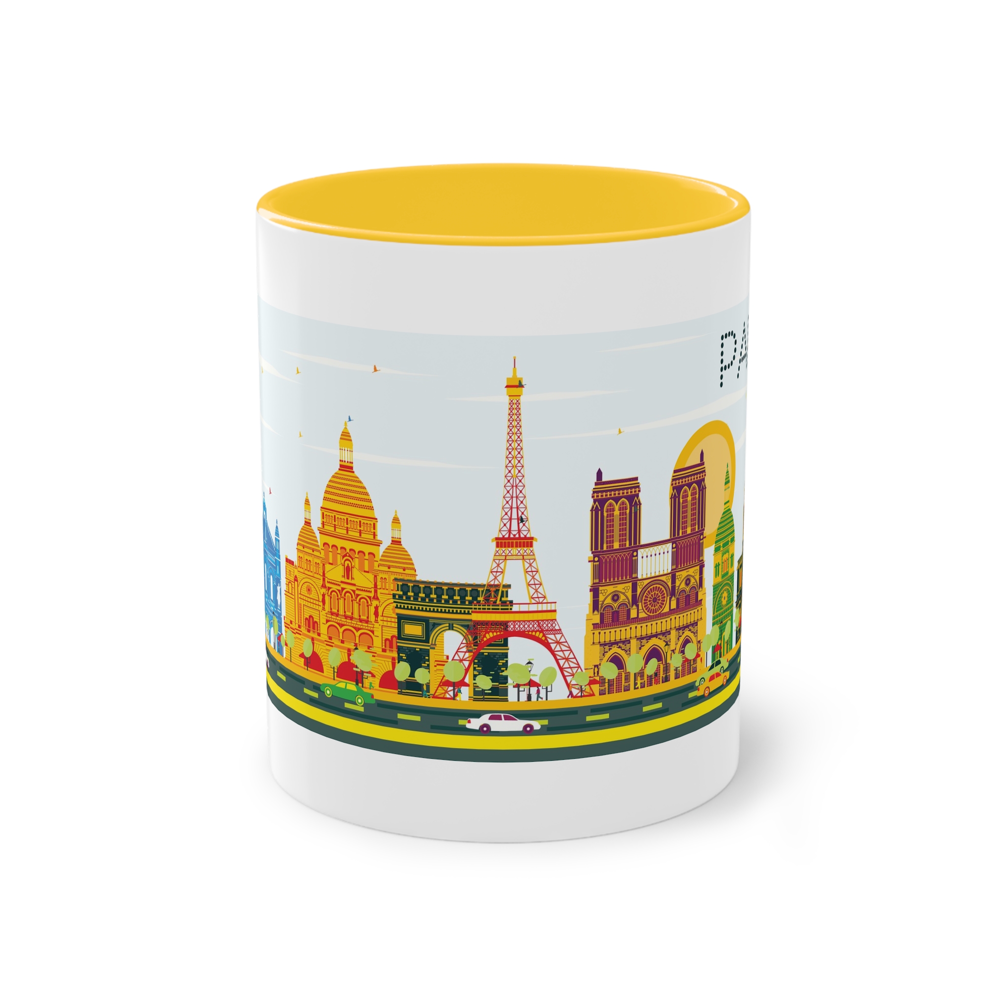 Paris Color Two Tone Coffee Mug 11oz - Image 17