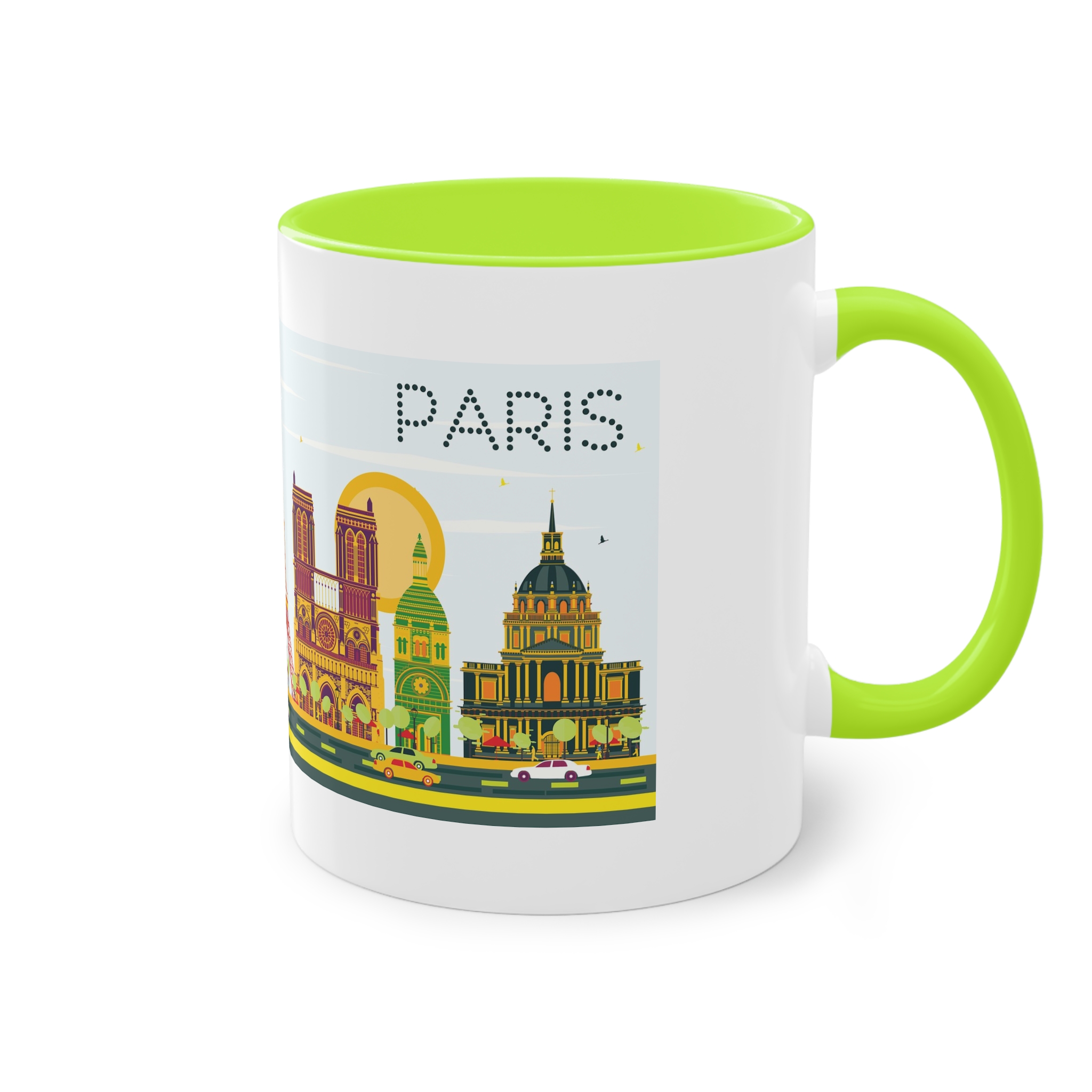 Paris Color Two Tone Coffee Mug 11oz - Image 28