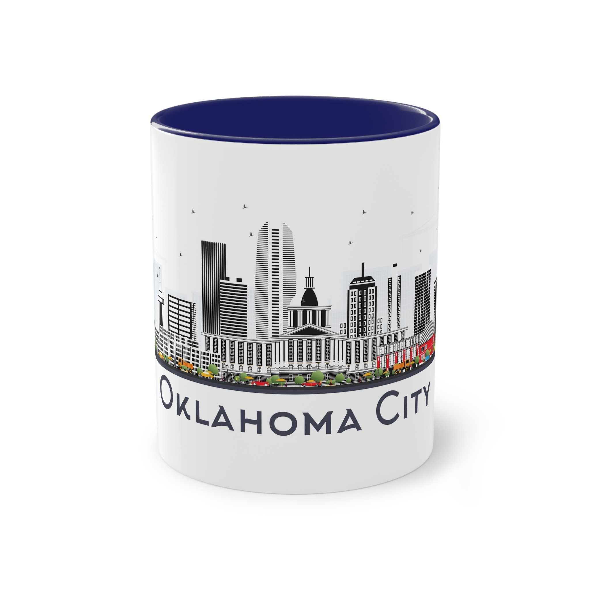 Oklahoma City Isolated Two Tone Coffee Mug 11oz - Image 41