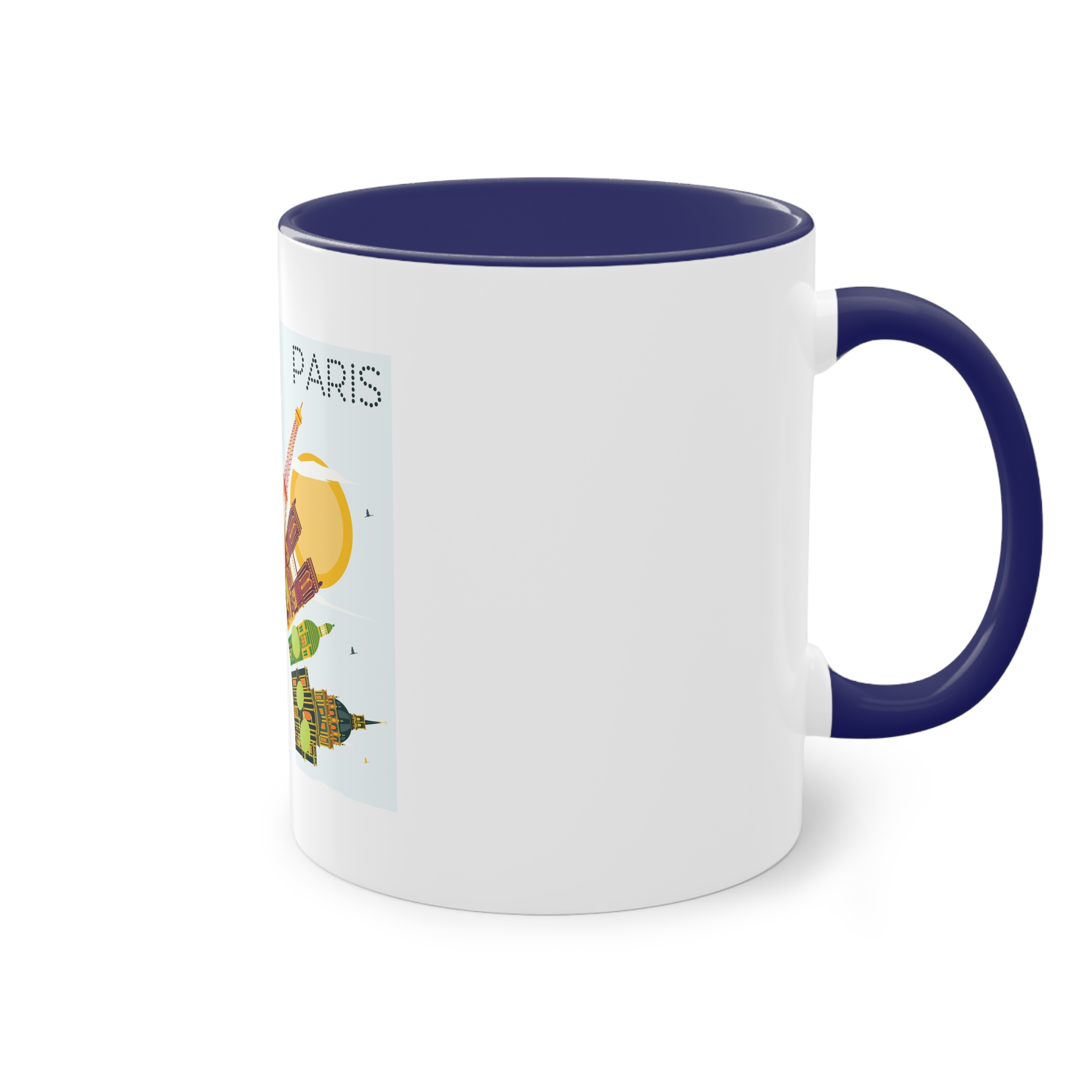 Paris Color Corner Cloud Two Tone Coffee Mug 11oz - Image 44