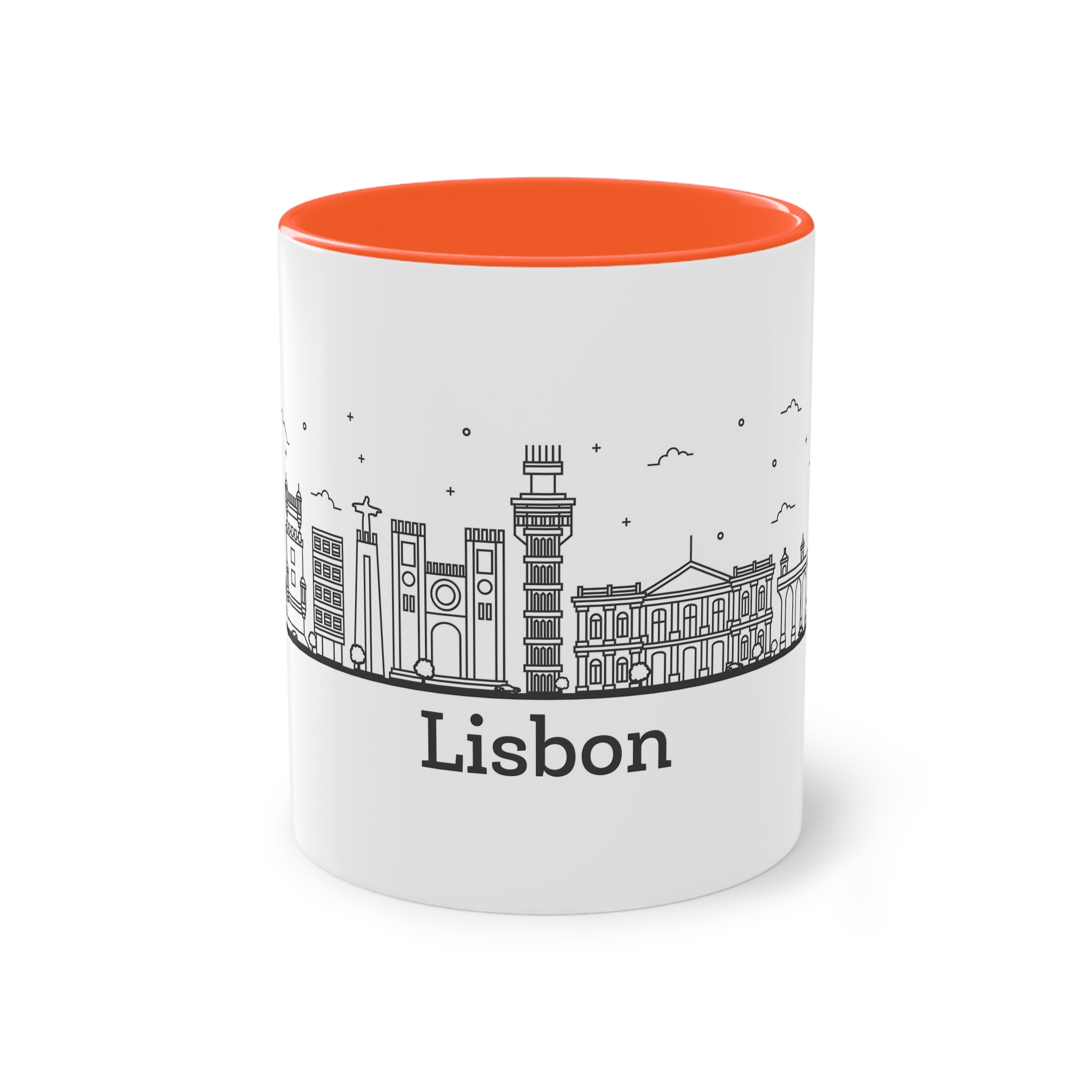 Lisbon Outline Bold Two Tone Coffee Mug 11oz - Image 13
