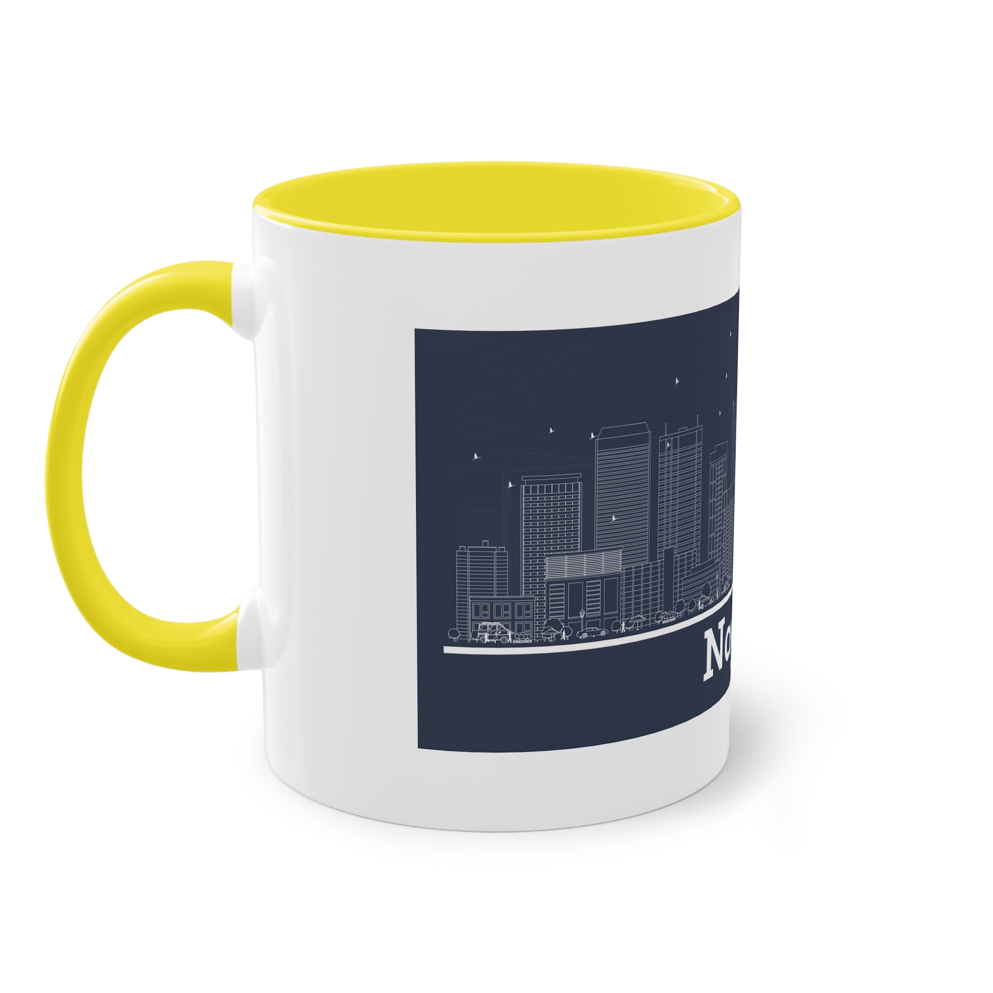 Nagoya Outline Inverse Two Tone Coffee Mug 11oz - Image 23