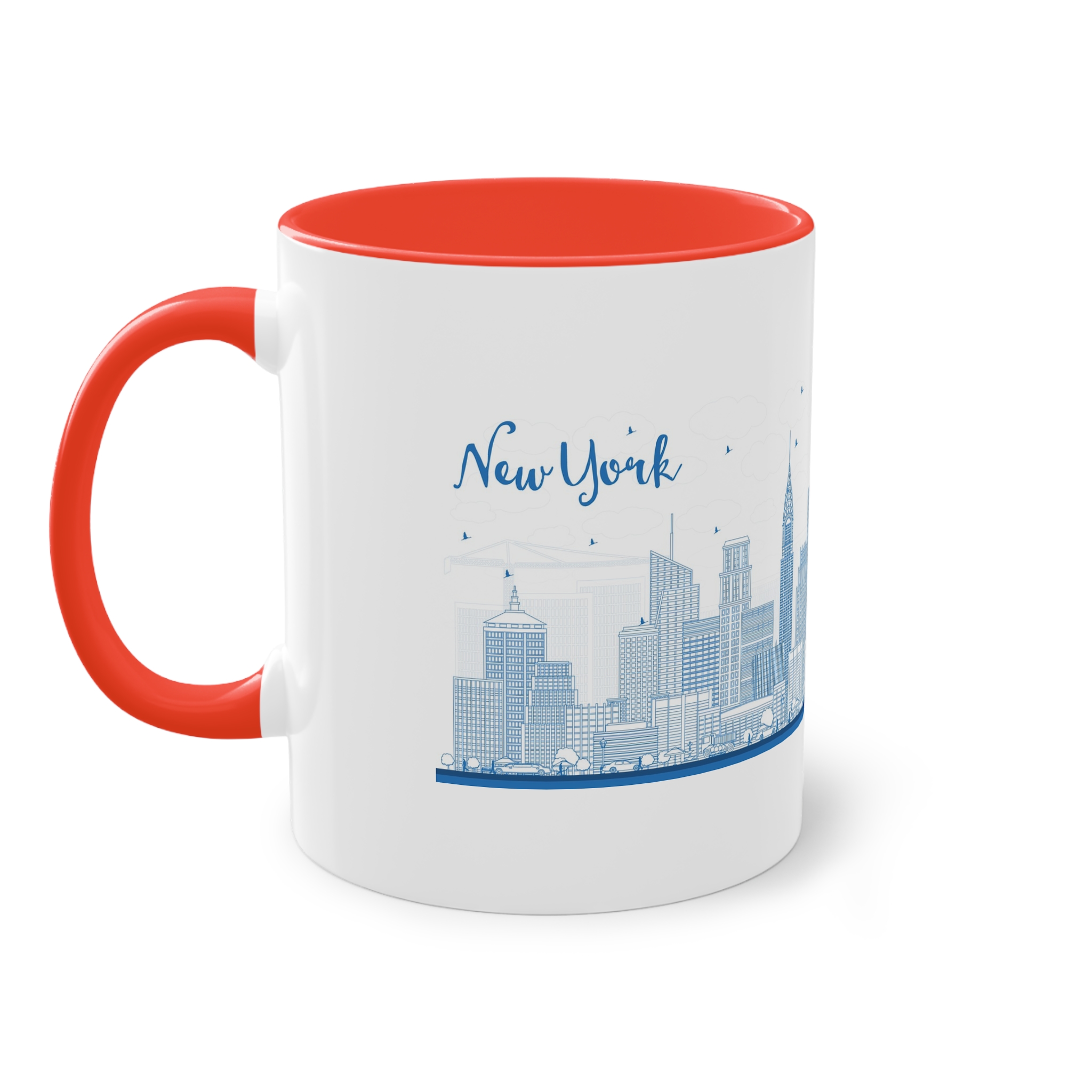 New York New Outline Two Tone Coffee Mug 11oz - Image 3