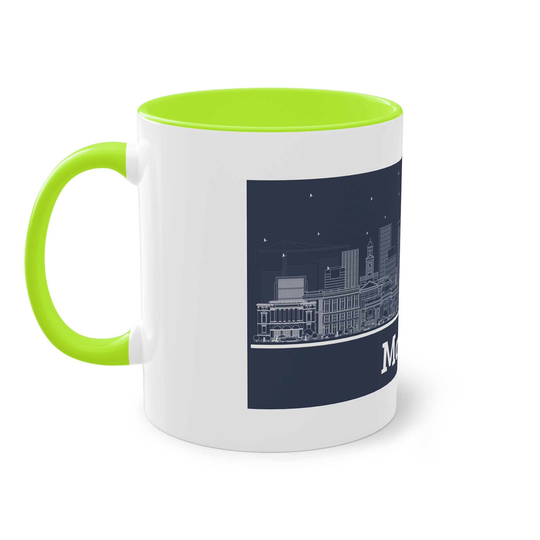 Madrid New Outline Inverse Two Tone Coffee Mug 11oz - Image 27