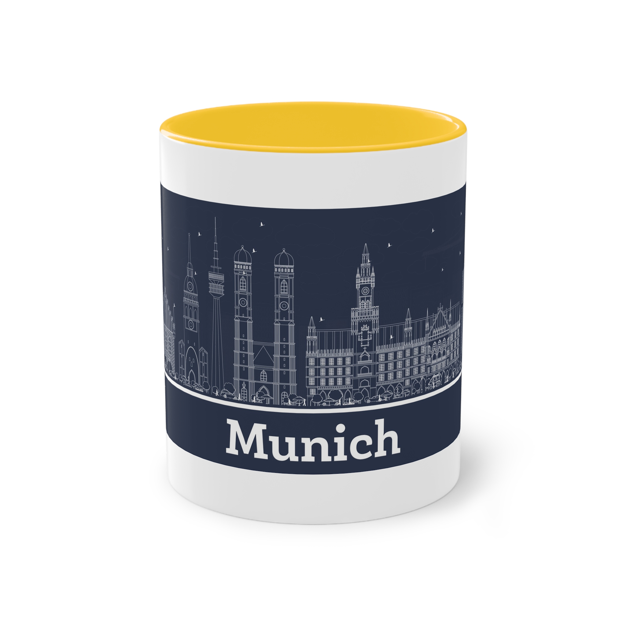 Munich Outline Inverse Two Tone Coffee Mug 11oz - Image 17
