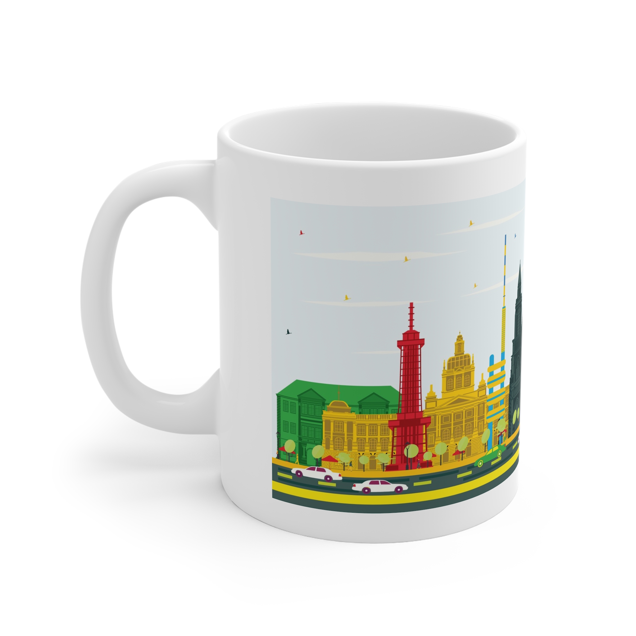 Prague New Color 11oz White Mug - Image 2