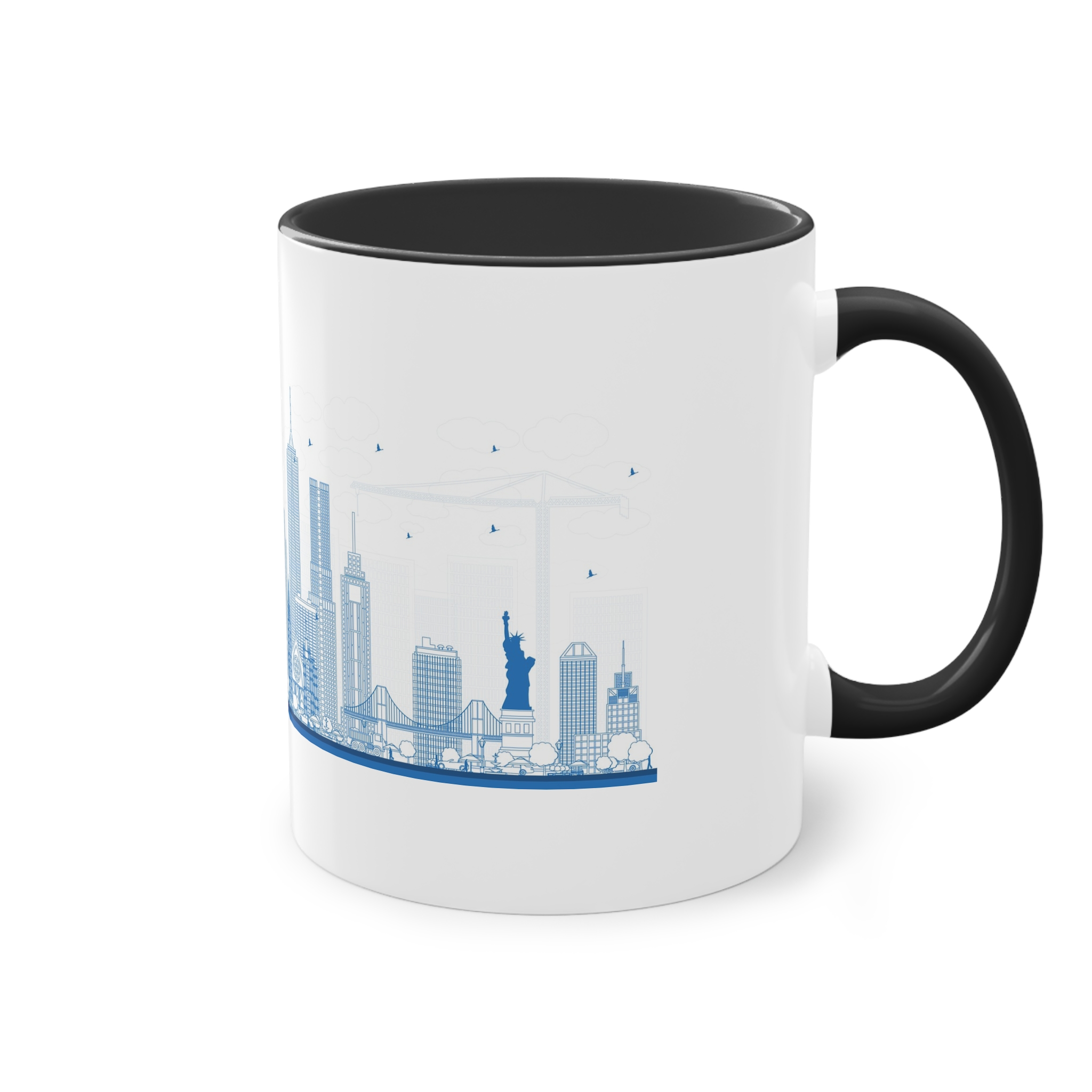 New York New Outline Two Tone Coffee Mug 11oz - Image 12