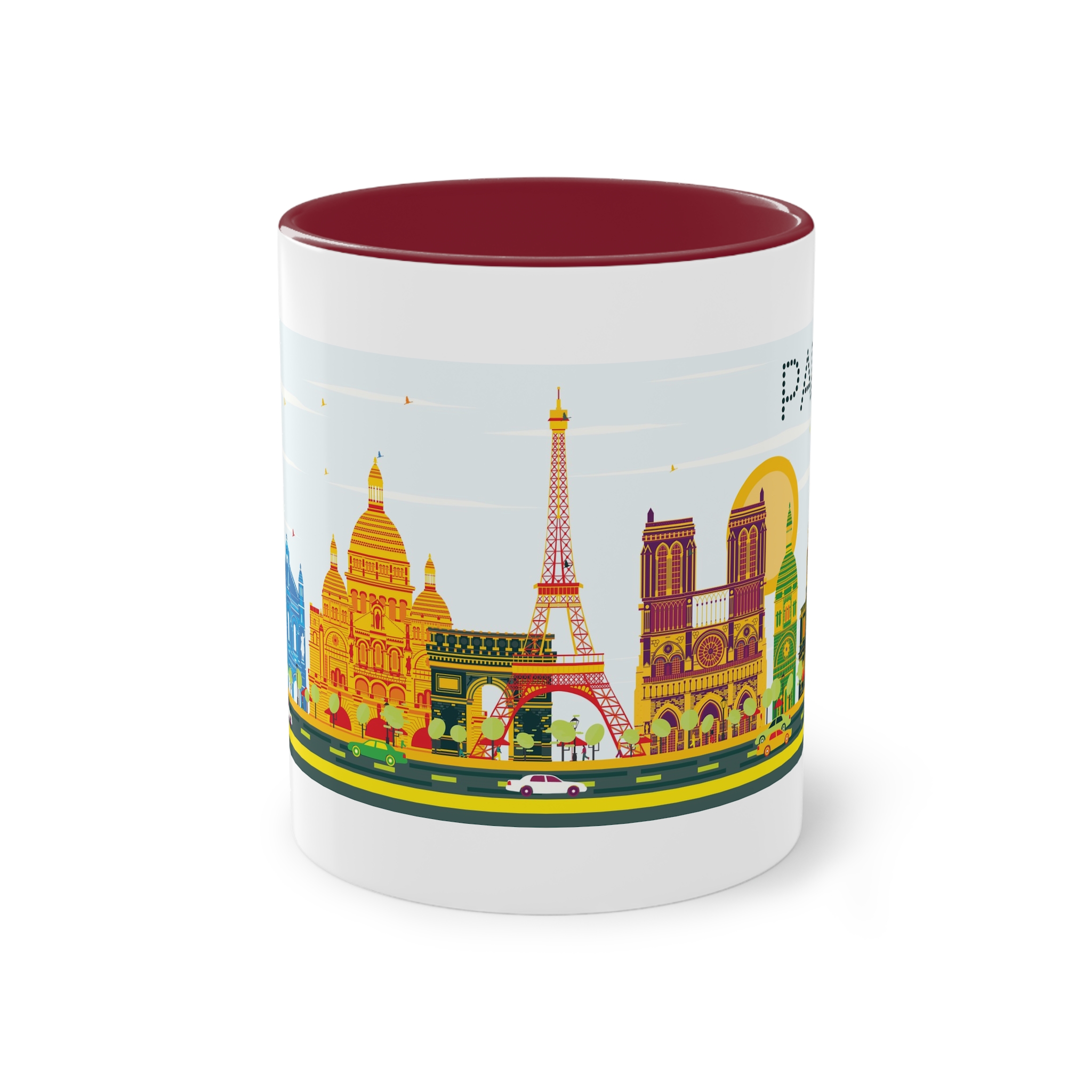 Paris Color Two Tone Coffee Mug 11oz - Image 5