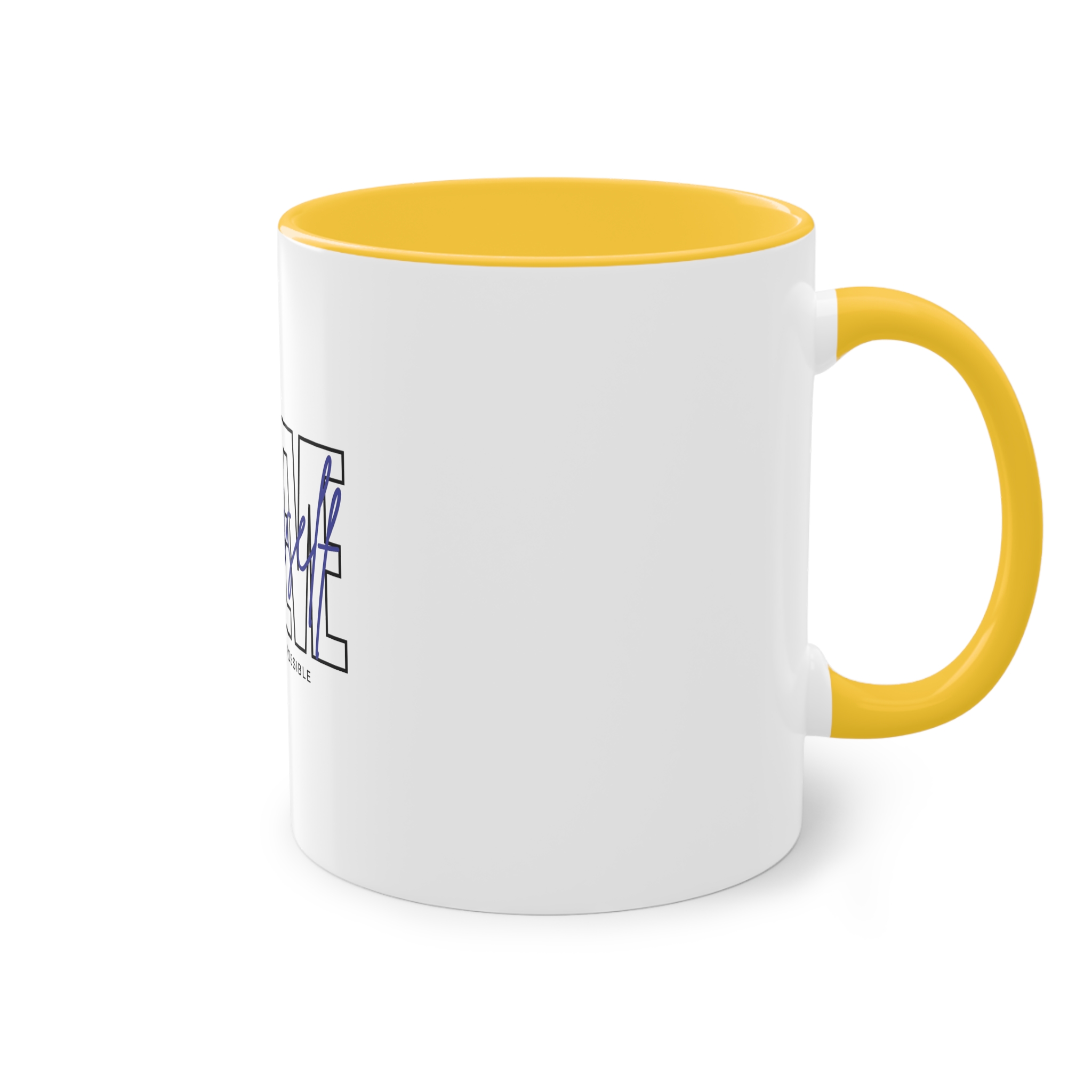 Believe Yourself Positive Affirmation Typography Two Tone Coffee Mug 11oz - Image 20