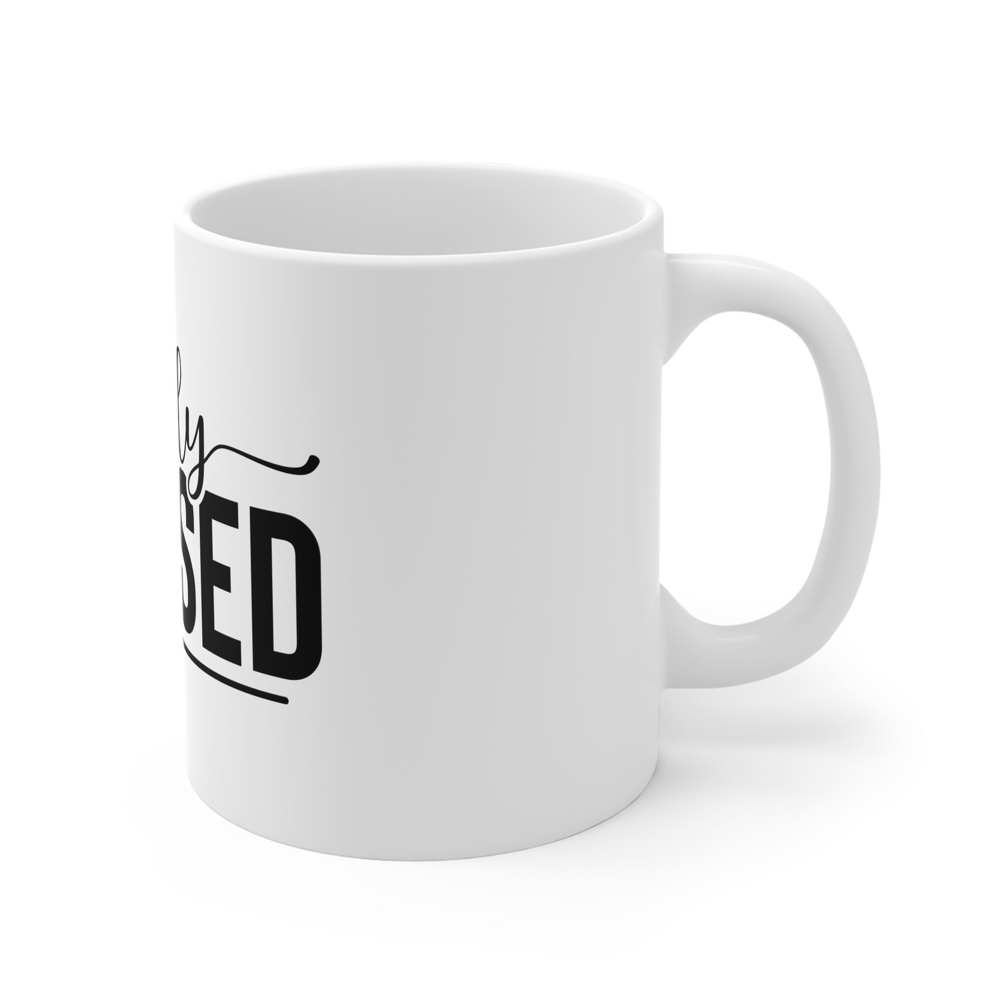 Simply Blessed Inspirational Message Gratitude 11oz White Mug - Image 3