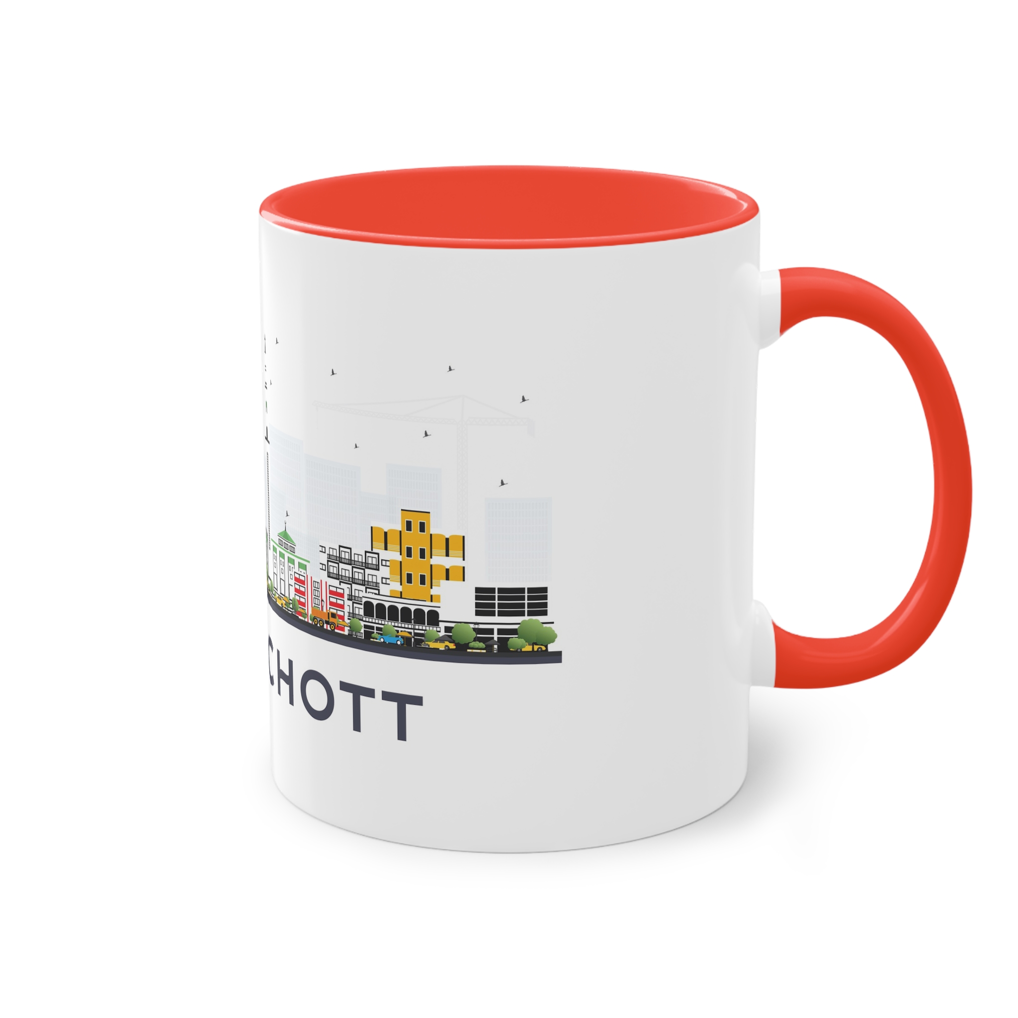 Nouakchott Isolated Two Tone Coffee Mug 11oz - Image 4