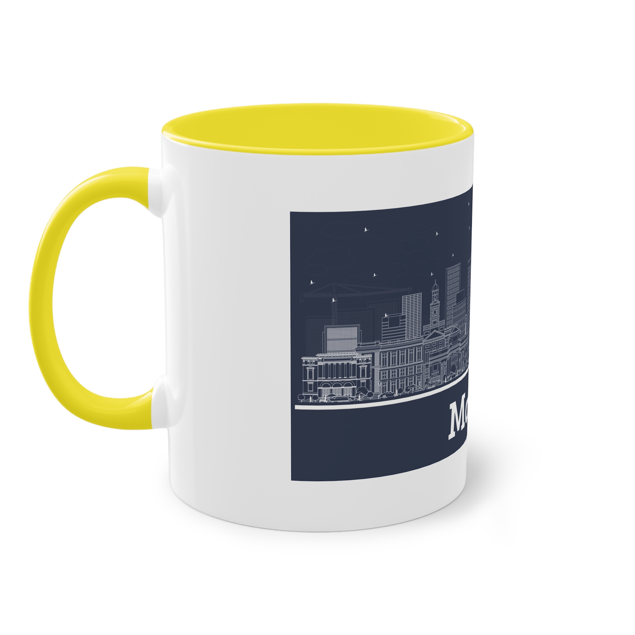 Madrid New Outline Inverse Two Tone Coffee Mug 11oz - Image 23
