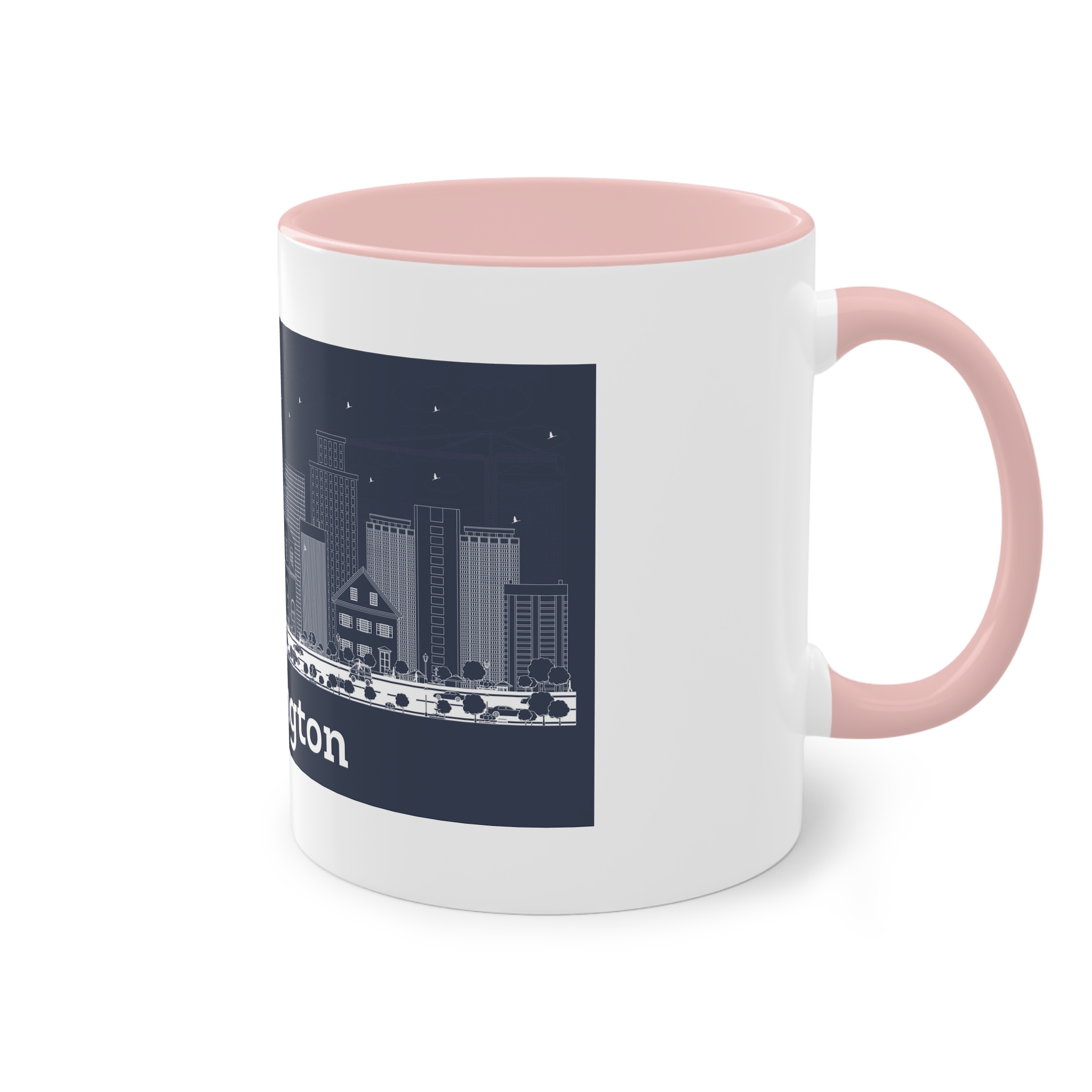 Wilmington Outline Inverse Two Tone Coffee Mug 11oz - Image 48
