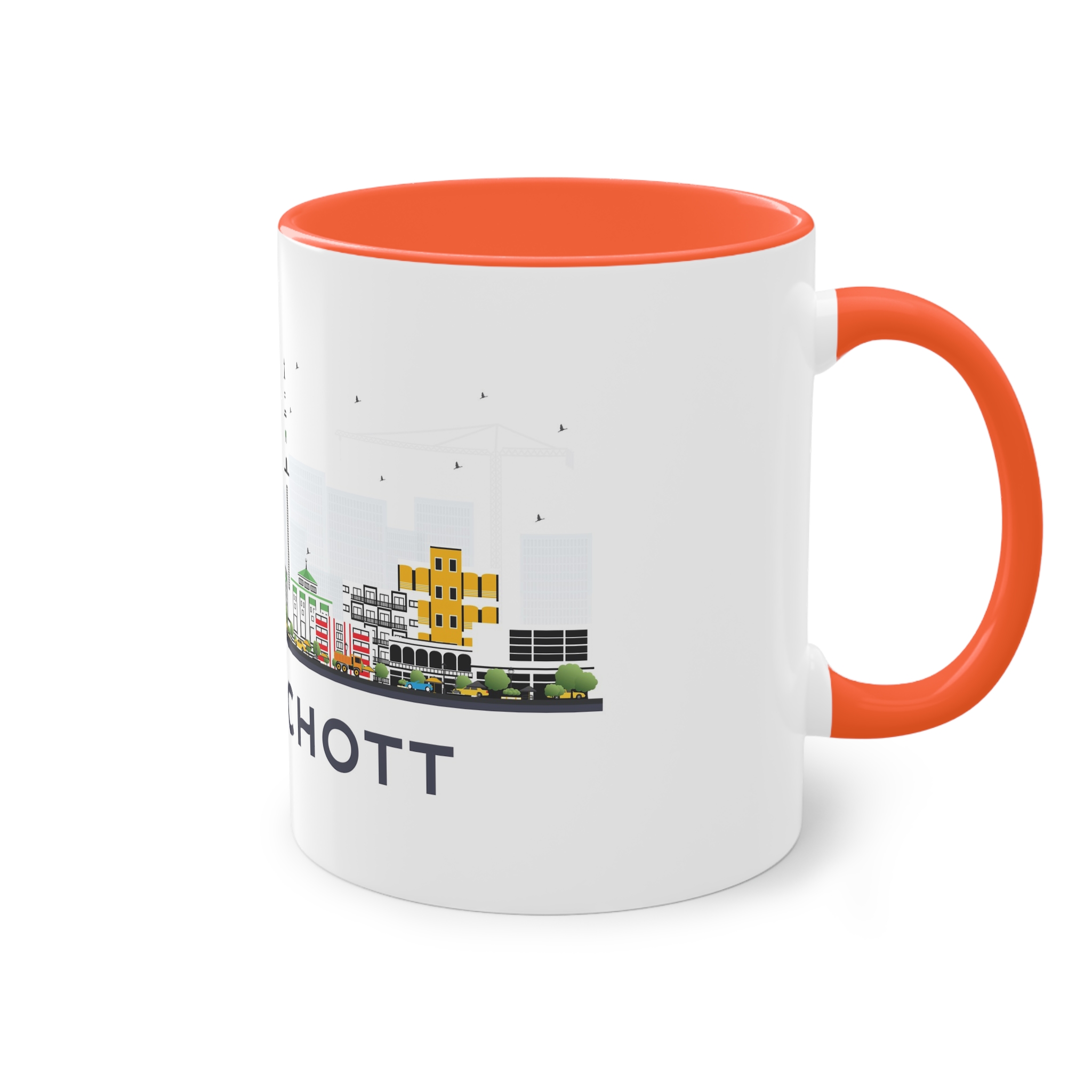 Nouakchott Isolated Two Tone Coffee Mug 11oz - Image 16