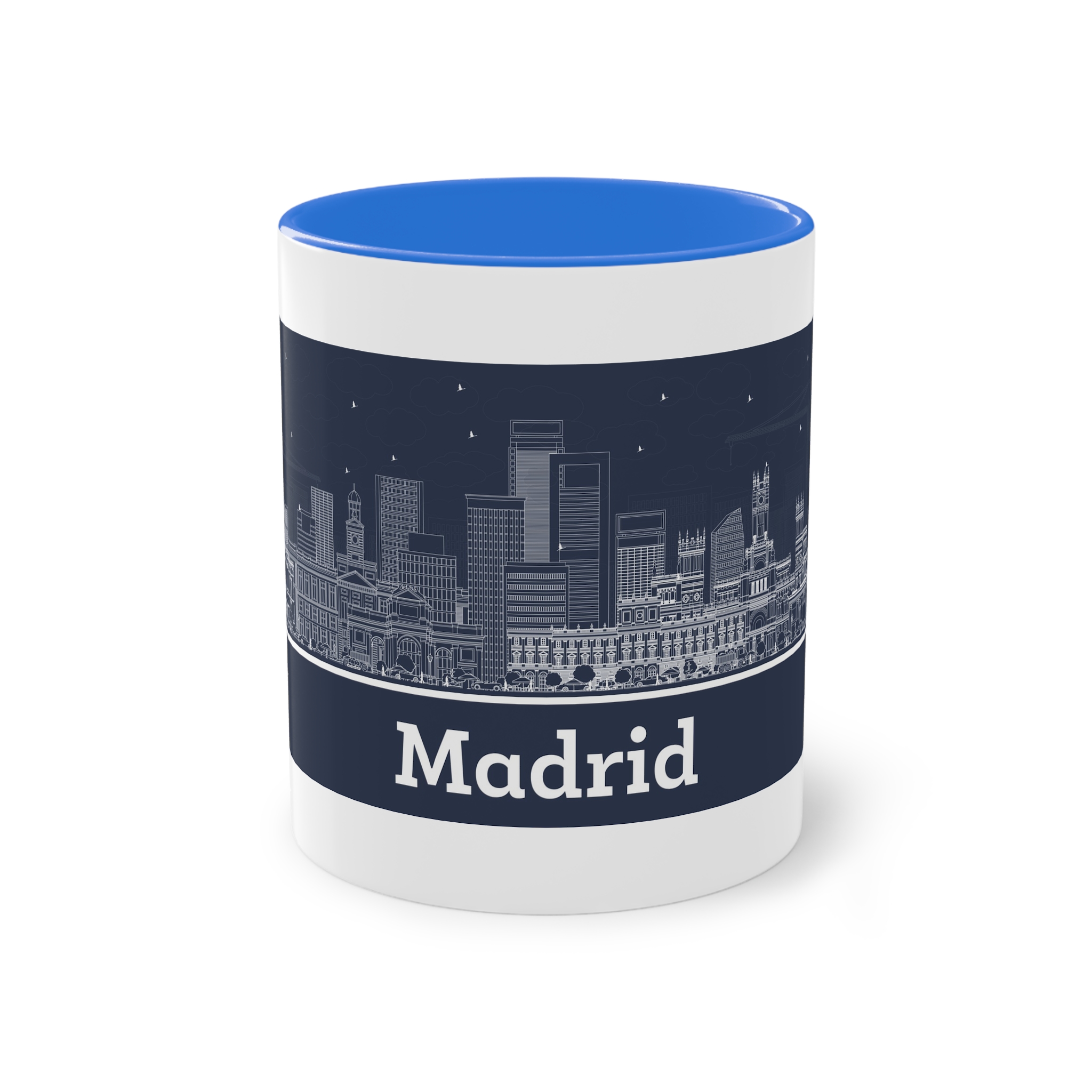 Madrid New Outline Inverse Two Tone Coffee Mug 11oz - Image 37