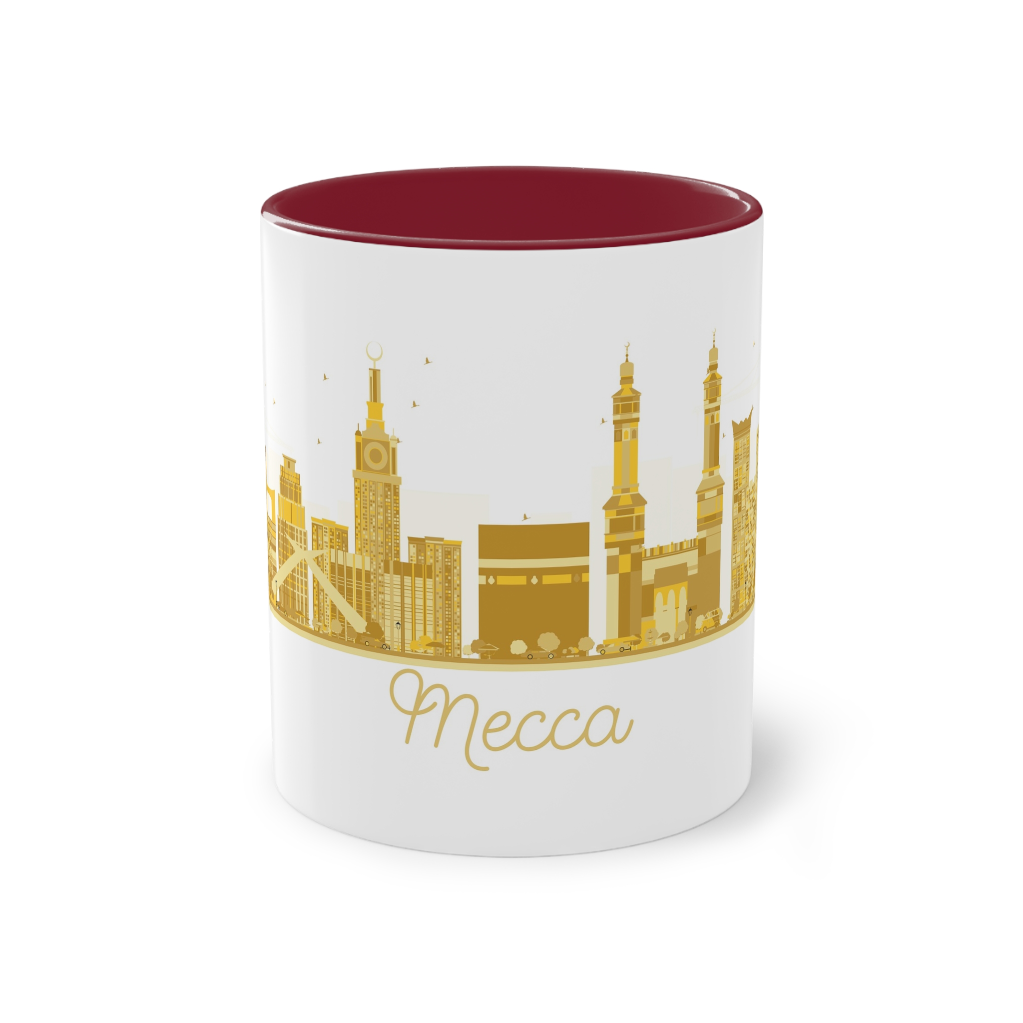 Mecca Golden Silhouette 1 Two Tone Coffee Mug 11oz - Image 5