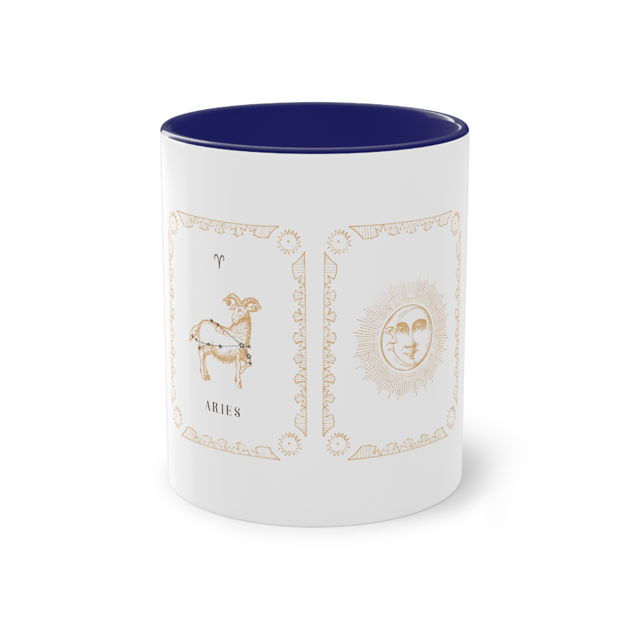 Aries Zodiac 1 Two Tone Coffee Mug 11oz - Image 41