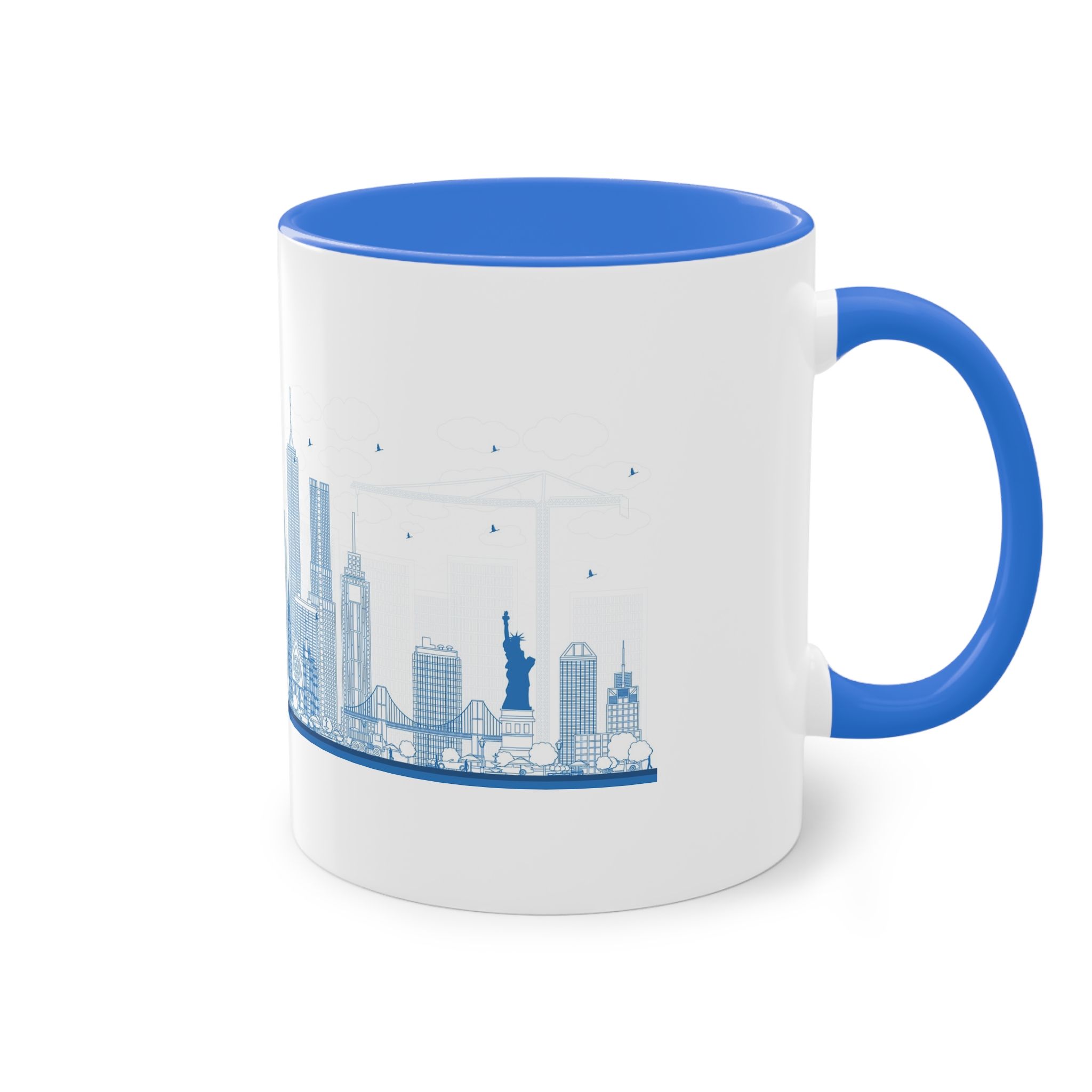 New York New Outline Two Tone Coffee Mug 11oz - Image 40