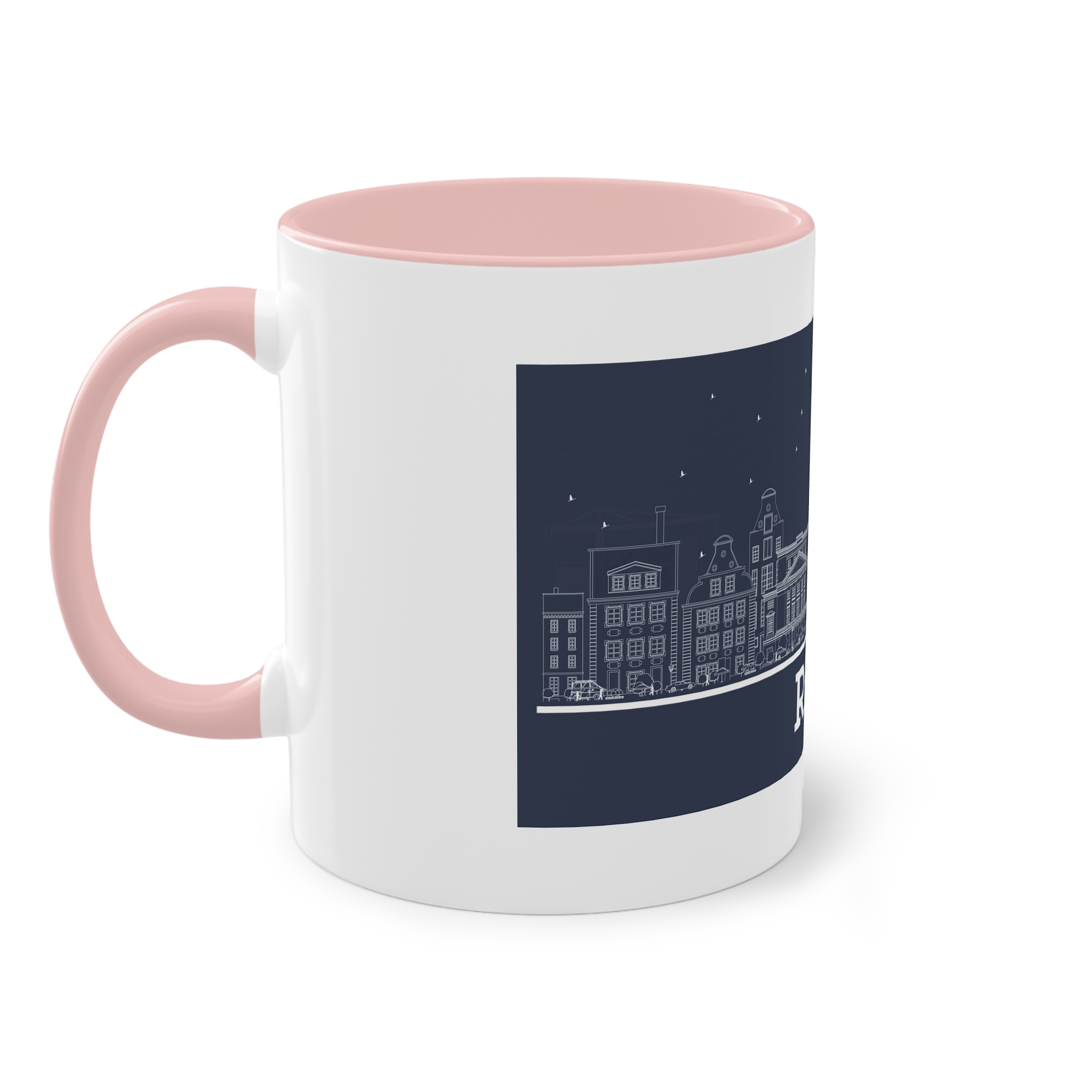 Riga Outline Inverse Two Tone Coffee Mug 11oz - Image 47