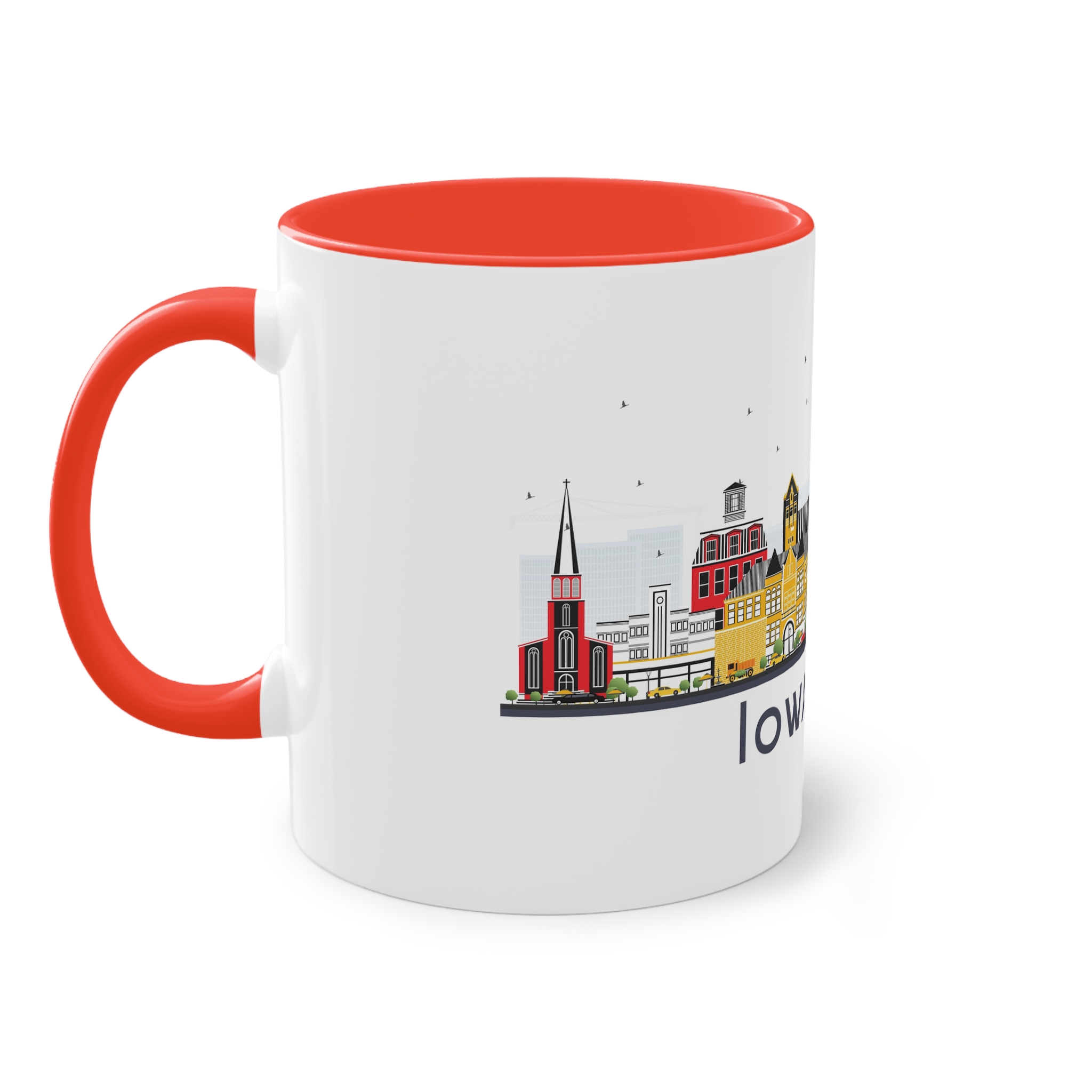 Iowa City Isolated Two Tone Coffee Mug 11oz - Image 3