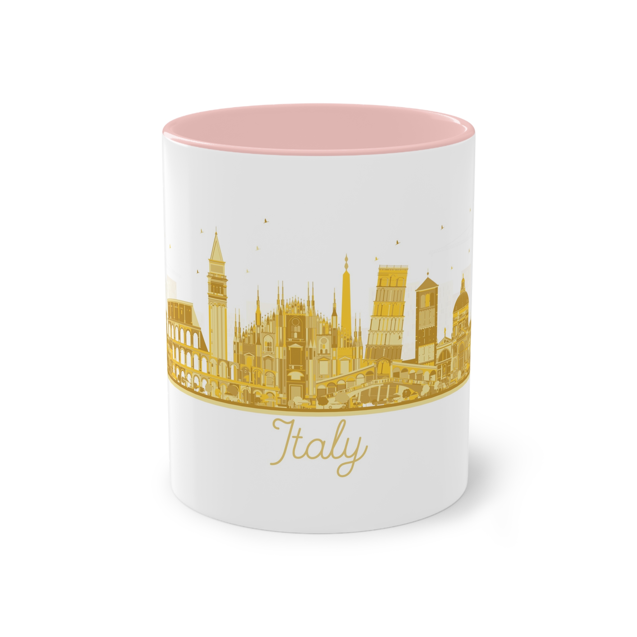 Italy Silhouette Golden 1 Two Tone Coffee Mug 11oz - Image 45