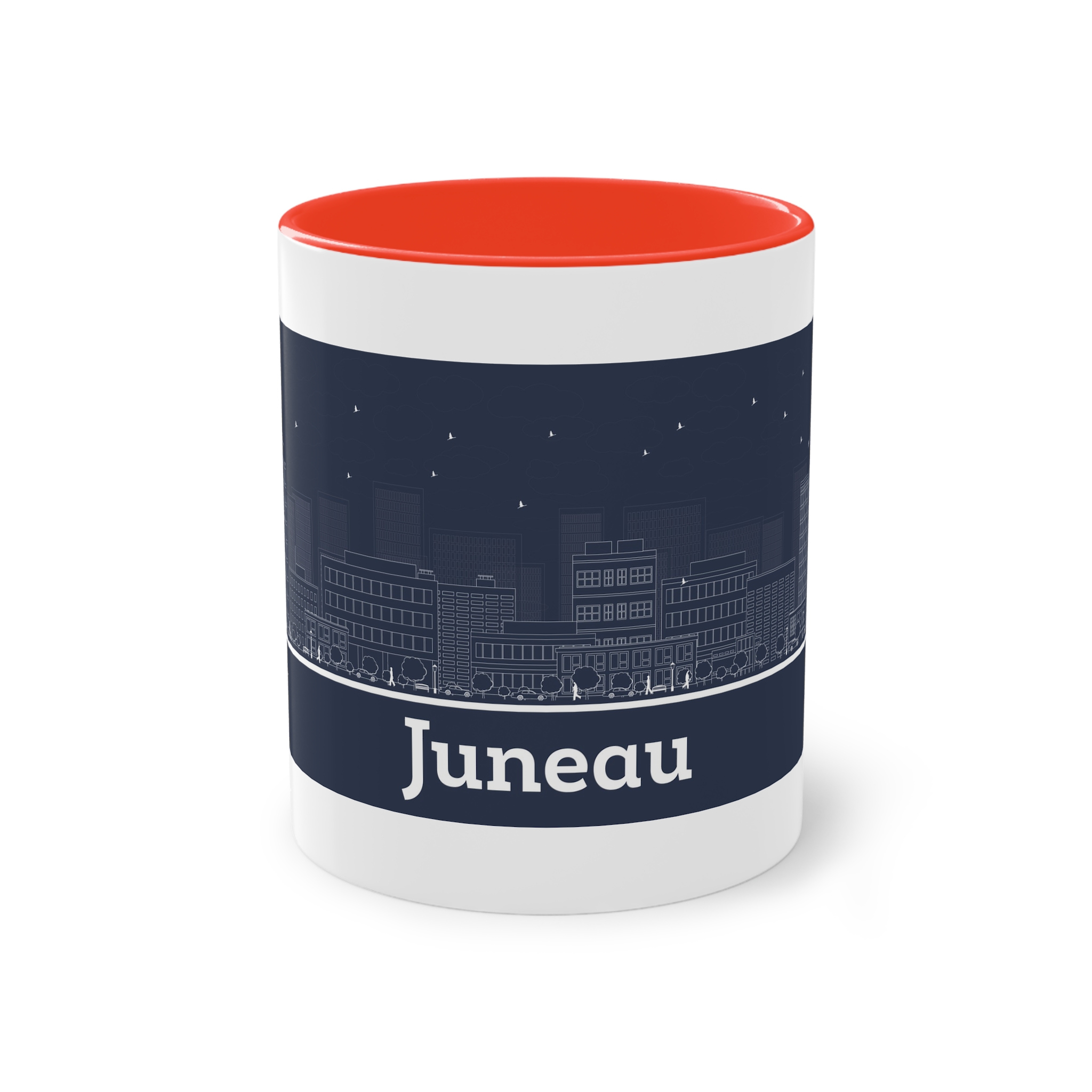 Juneau Outline Inverse Two Tone Coffee Mug 11oz