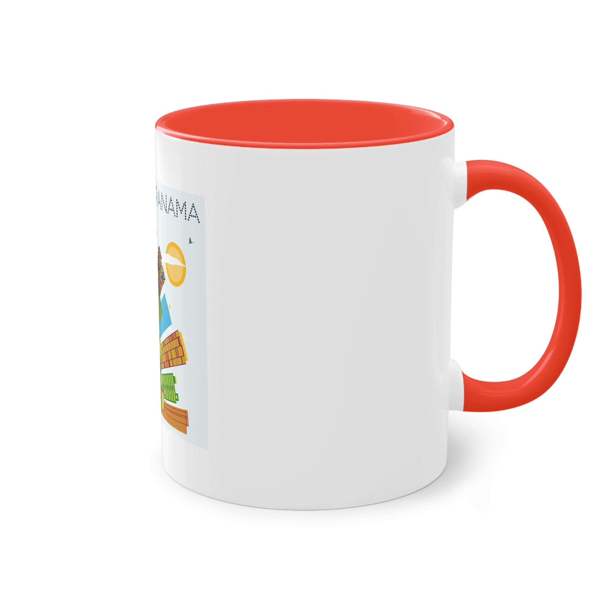Panama Color Corner Cloud Two Tone Coffee Mug 11oz - Image 4