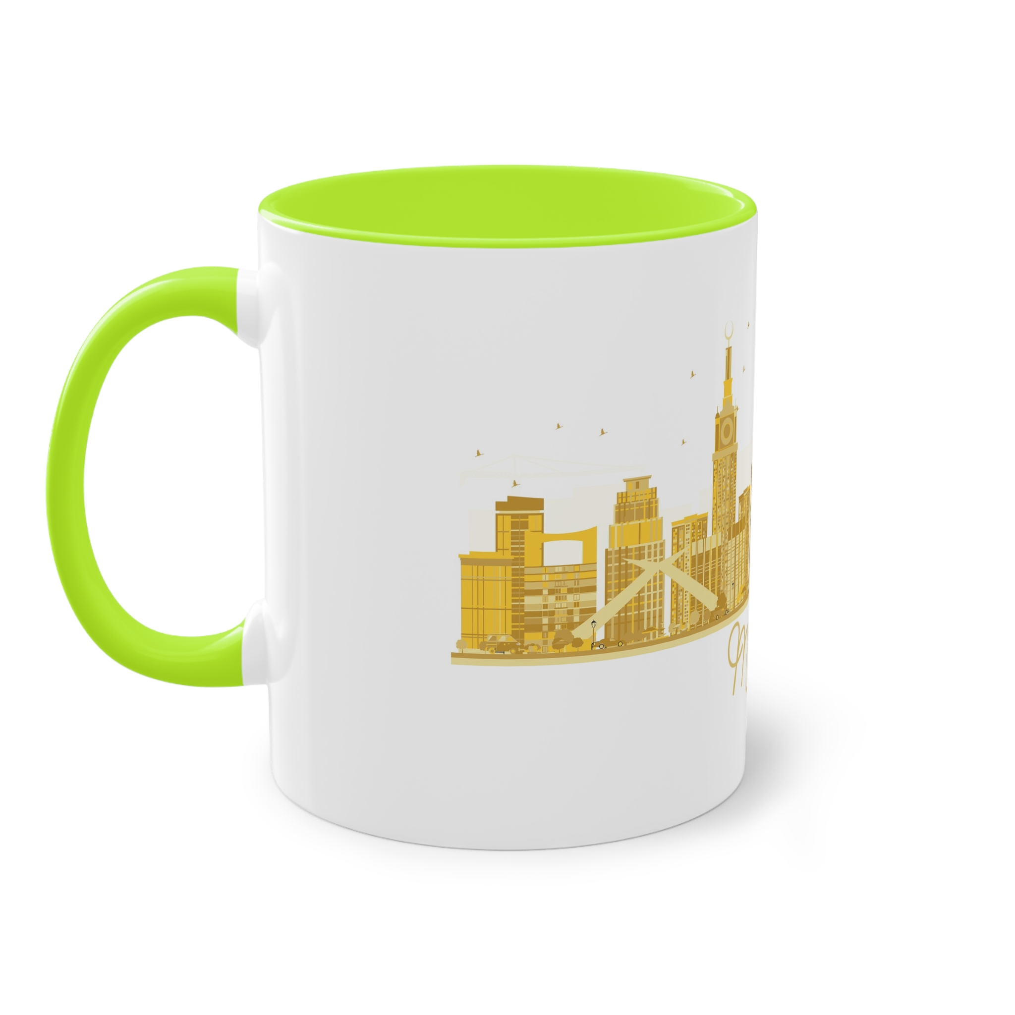 Mecca Golden Silhouette 1 Two Tone Coffee Mug 11oz - Image 27