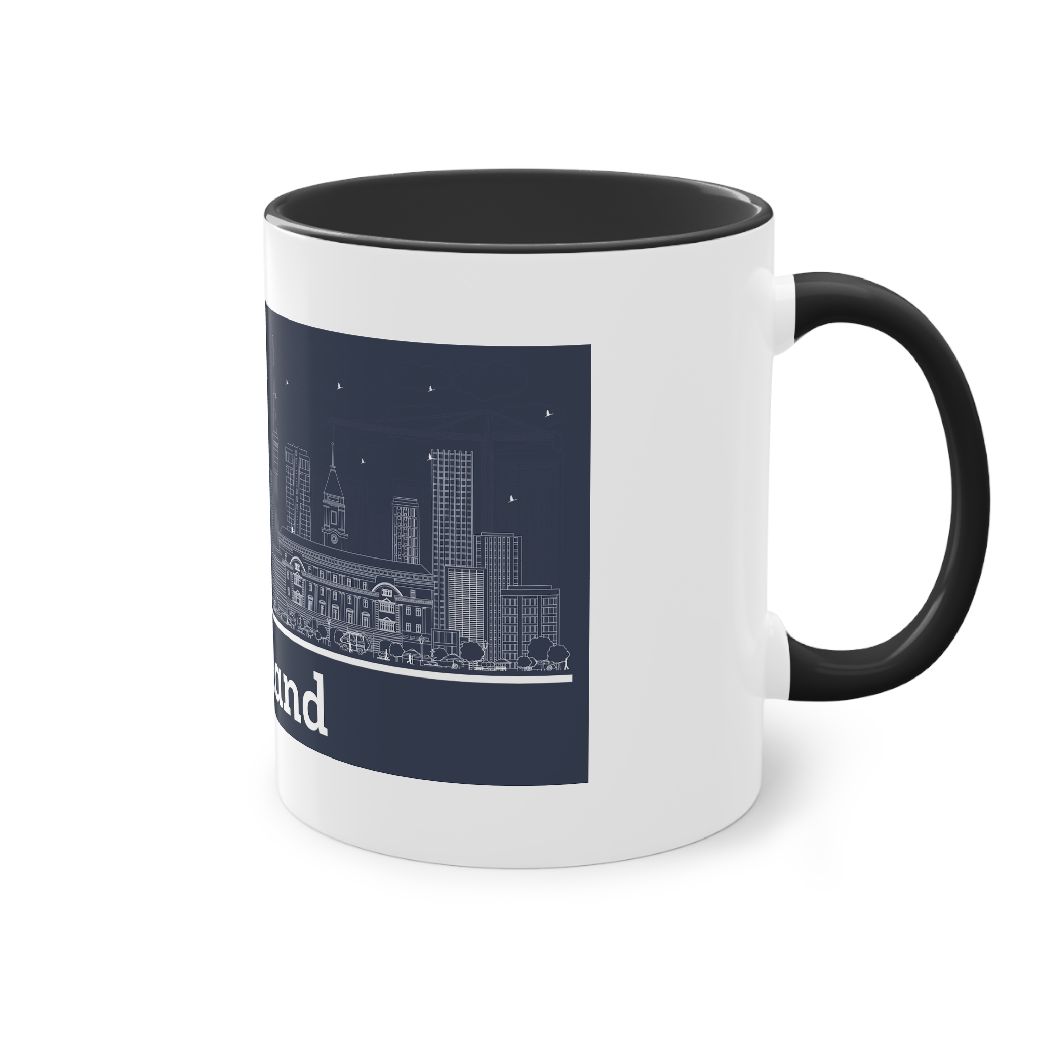 Auckland Outline Inverse Two Tone Coffee Mug 11oz - Image 12