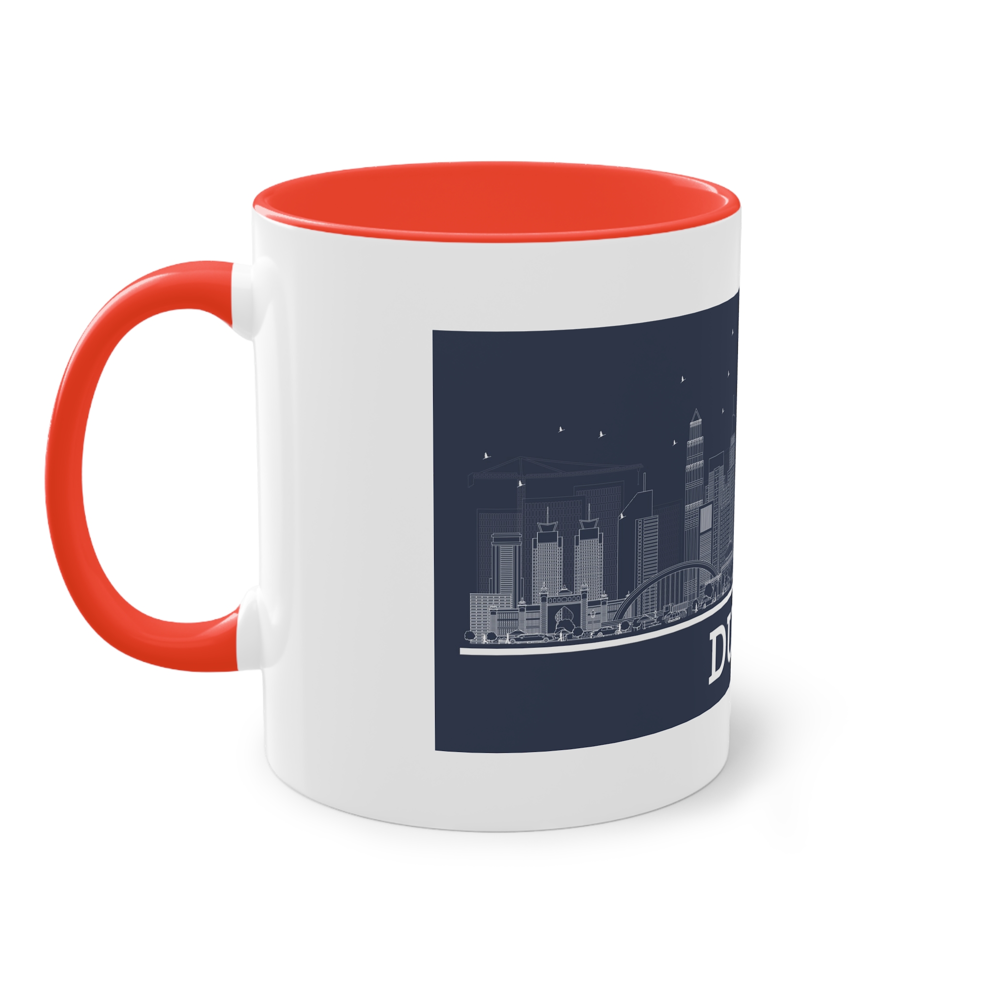 Dubai New Outline Inverse Two Tone Coffee Mug 11oz - Image 3