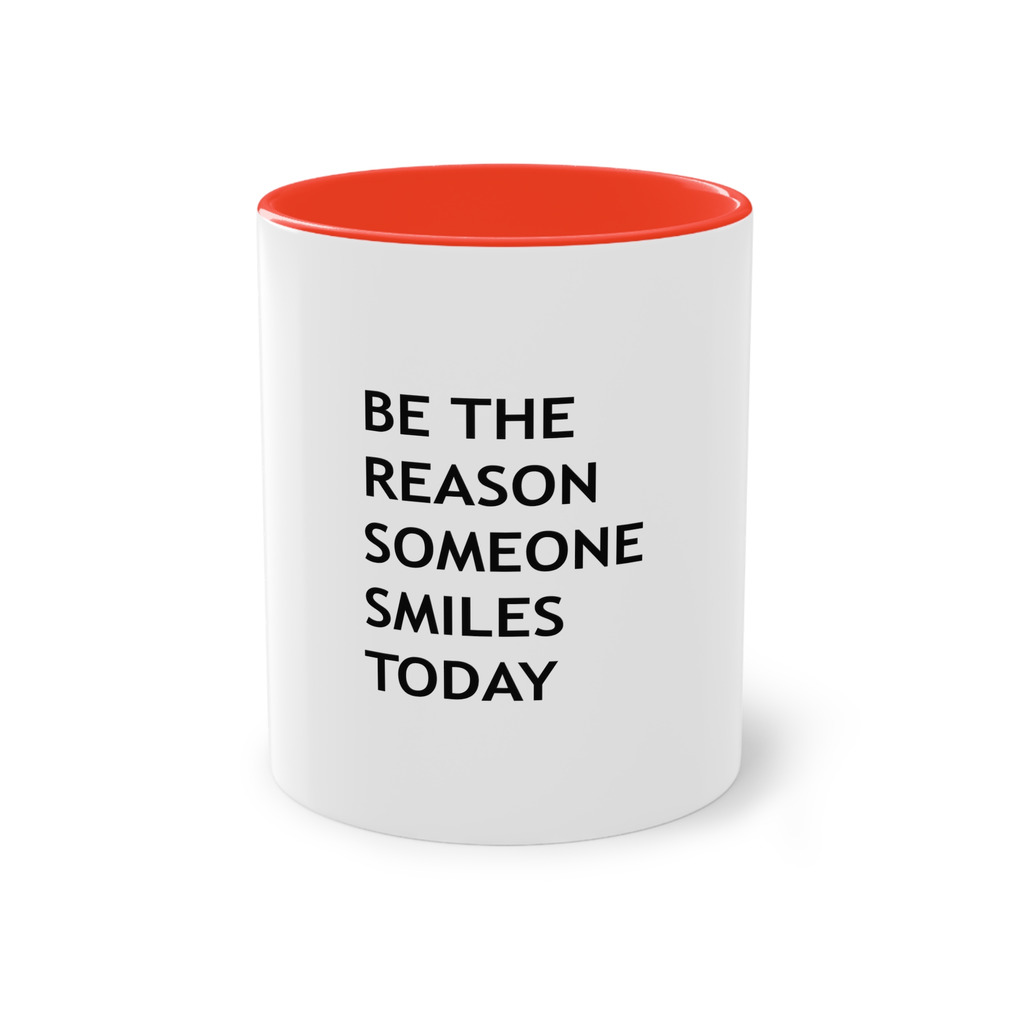 Be Reason Someone Smiles Today (1) Two Tone Coffee Mug 11oz