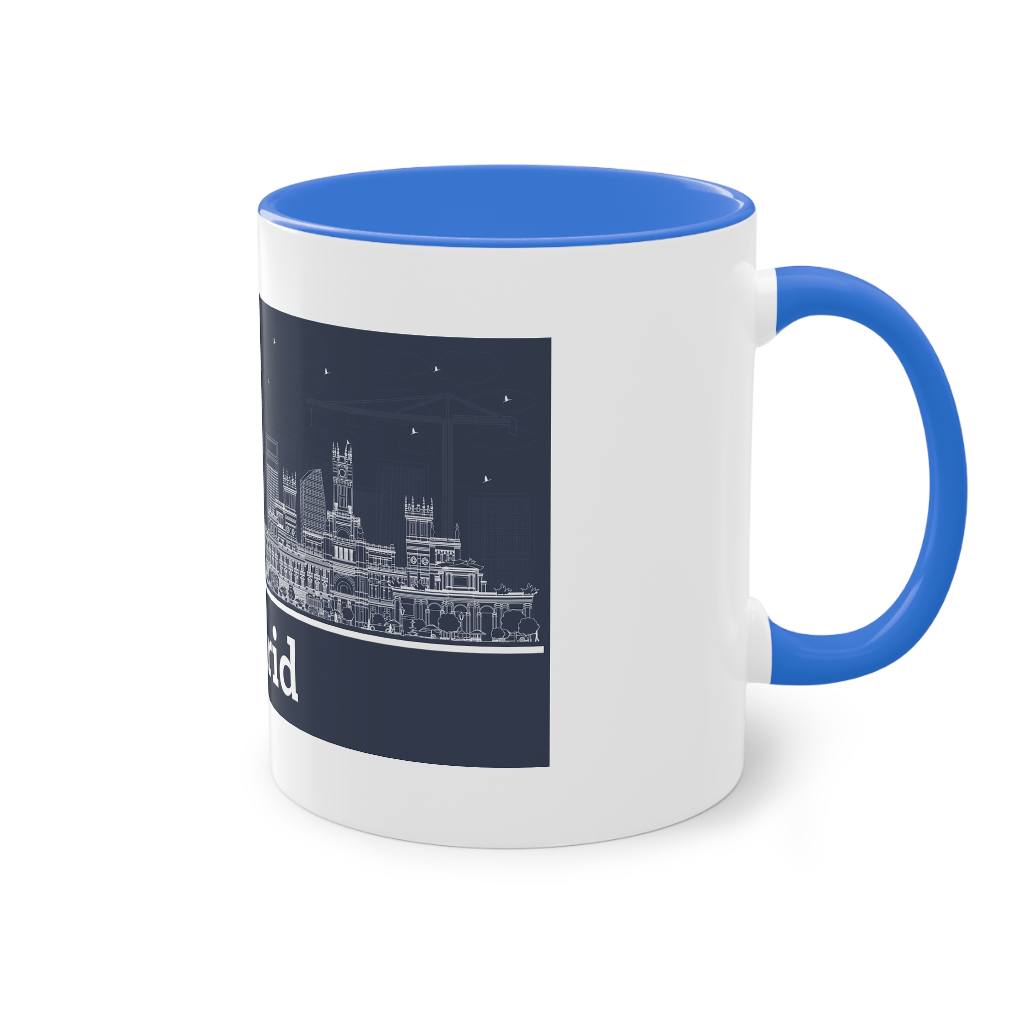 Madrid New Outline Inverse Two Tone Coffee Mug 11oz - Image 40