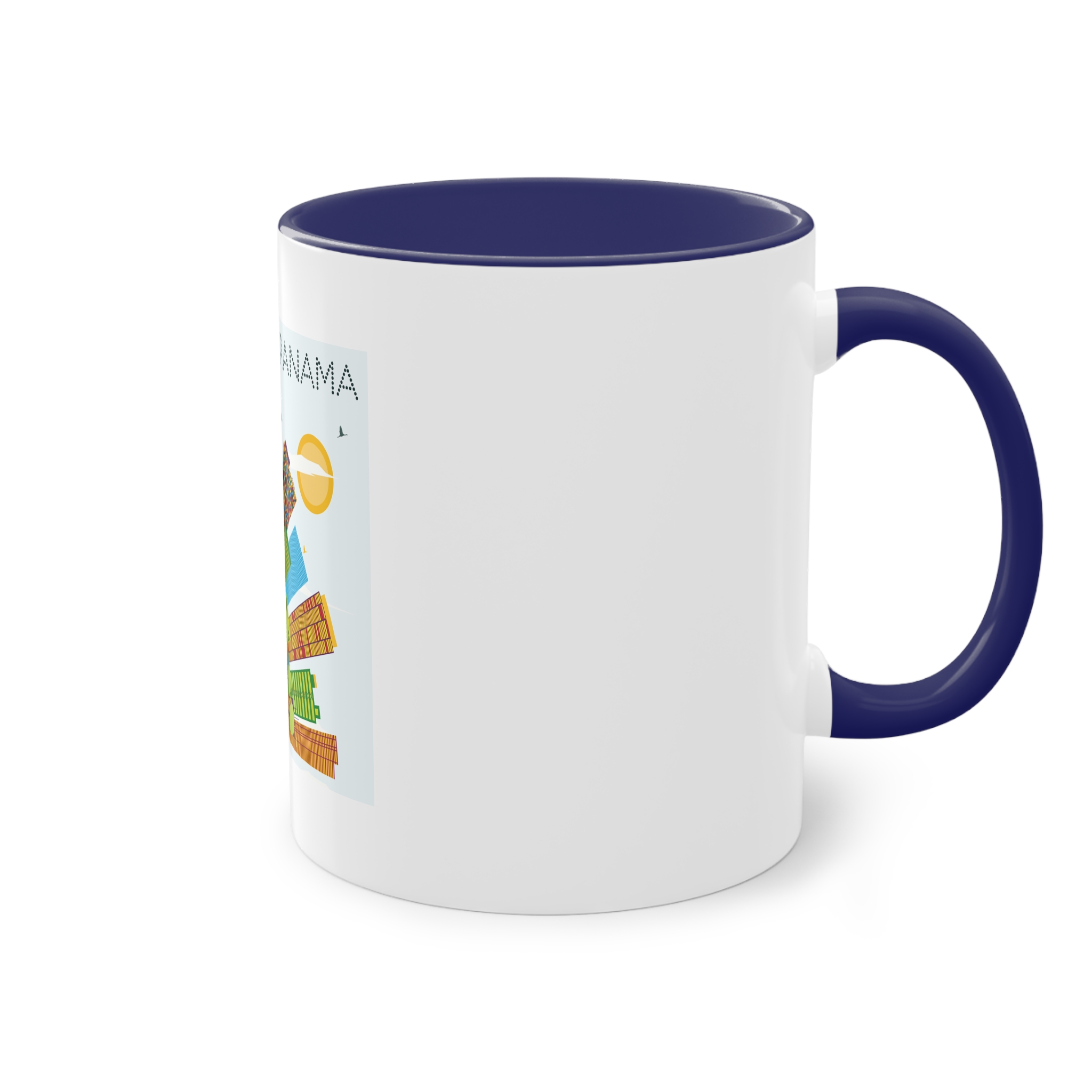 Panama Color Corner Cloud Two Tone Coffee Mug 11oz - Image 44