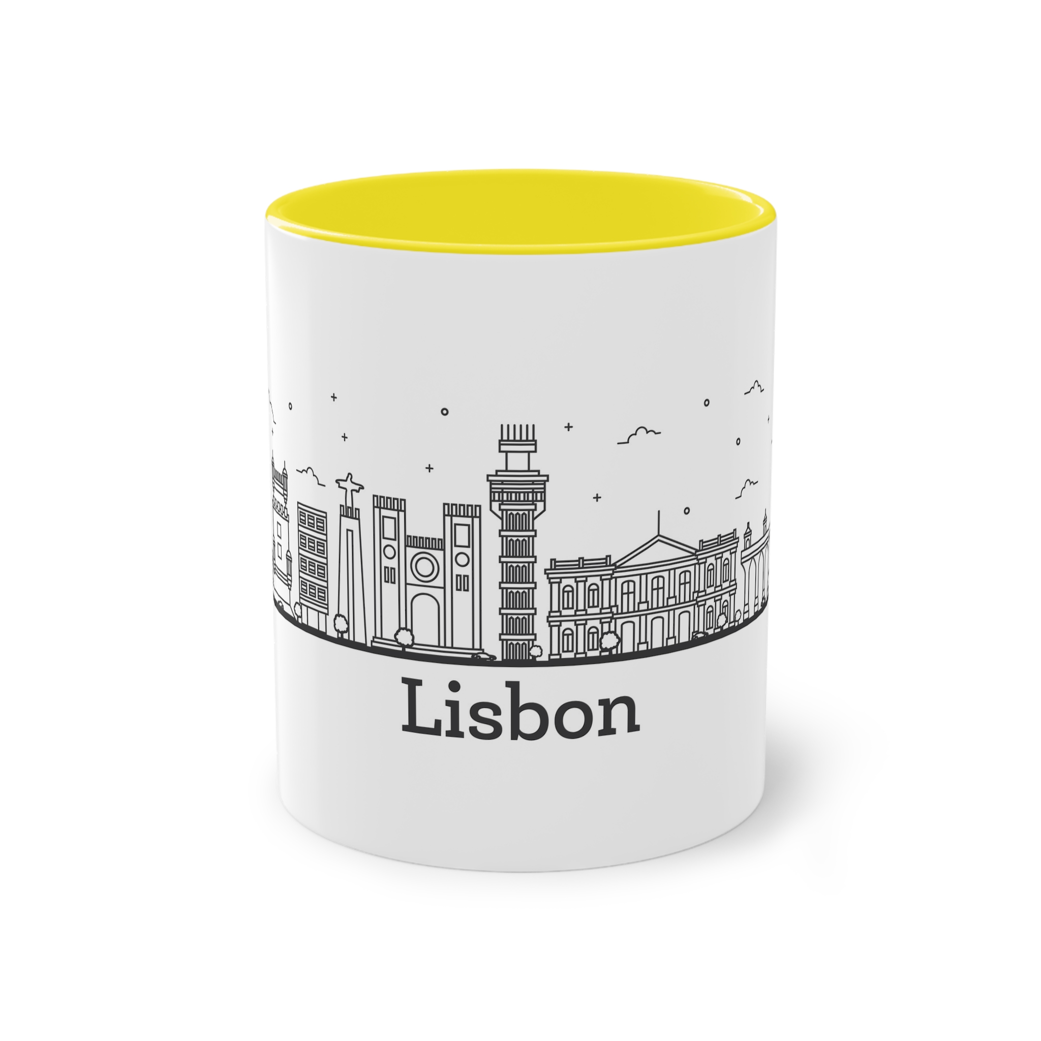 Lisbon Outline Bold Two Tone Coffee Mug 11oz - Image 21