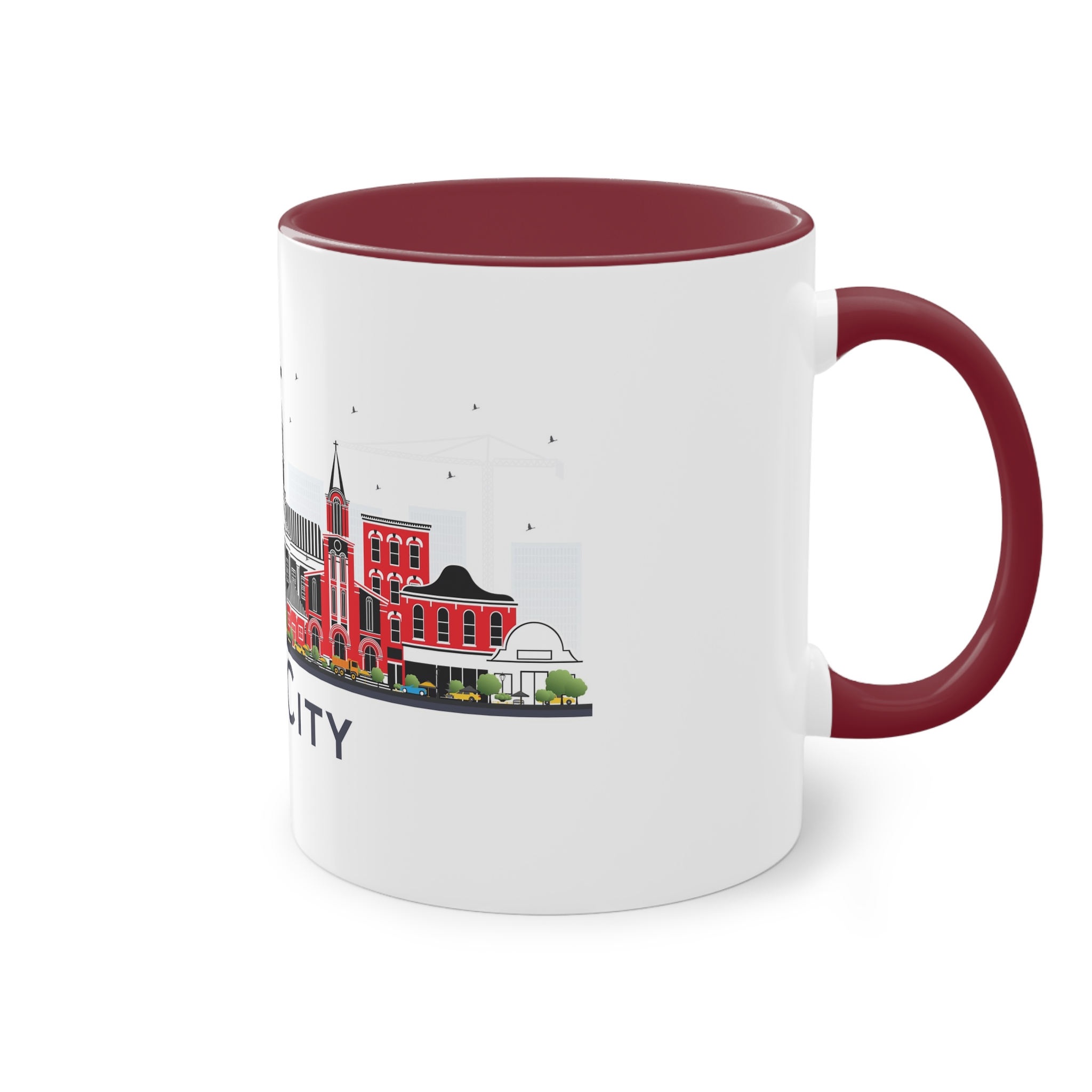 Iowa City Isolated Two Tone Coffee Mug 11oz - Image 8