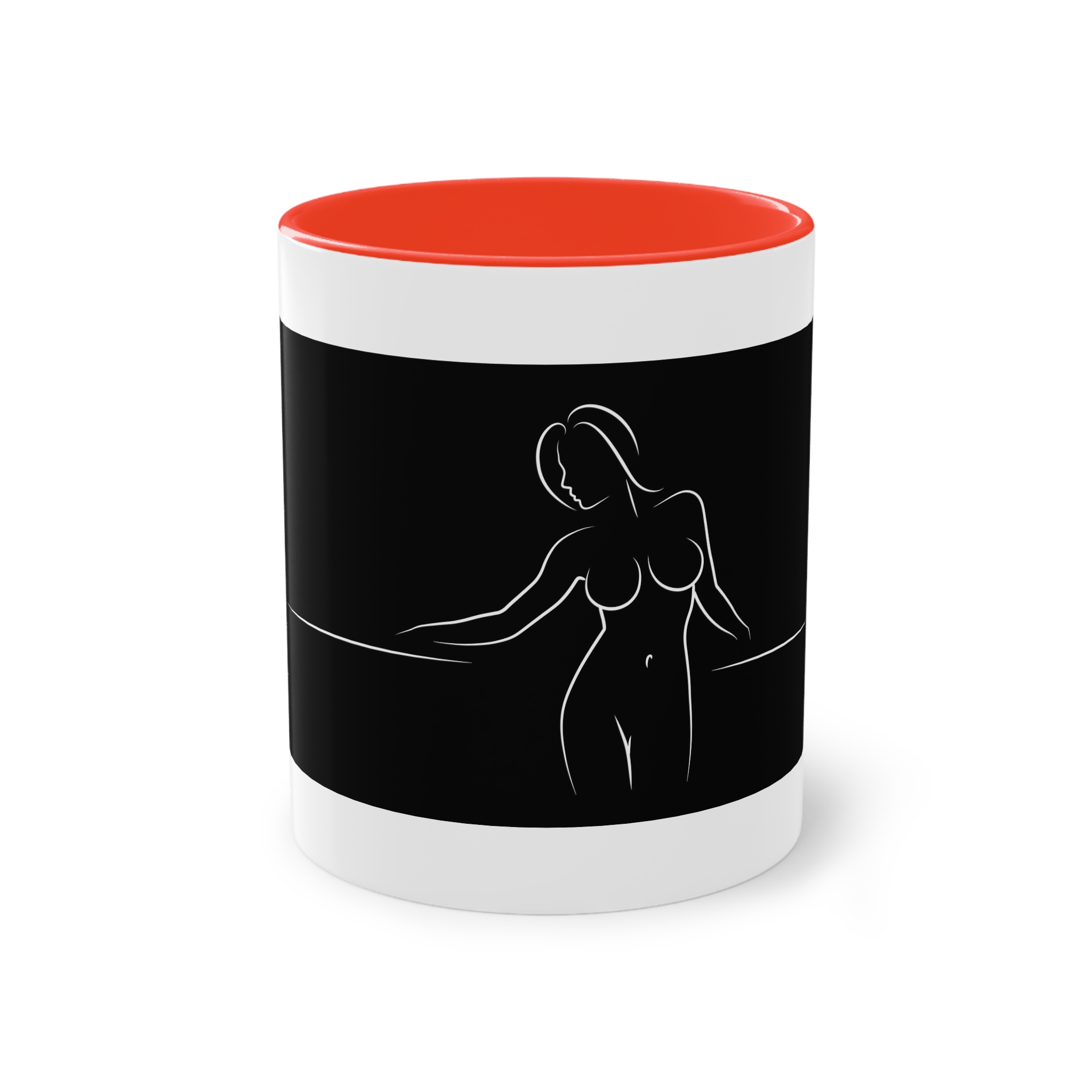 Alines Black Censor Two Tone Coffee Mug 11oz
