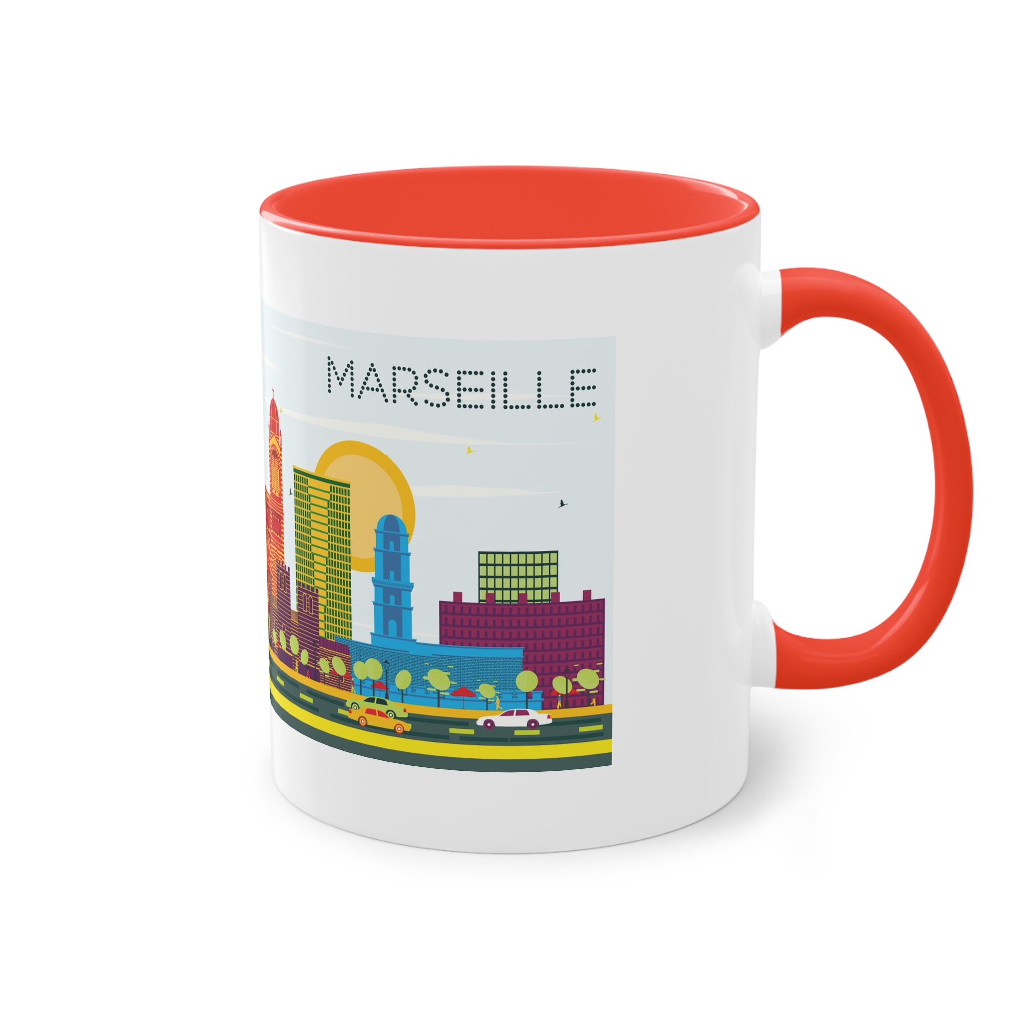 Marseille Color Two Tone Coffee Mug 11oz - Image 4