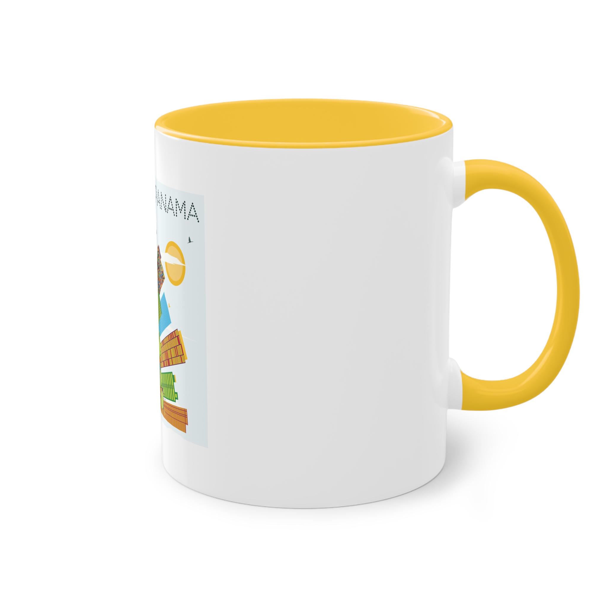 Panama Color Corner Cloud Two Tone Coffee Mug 11oz - Image 20