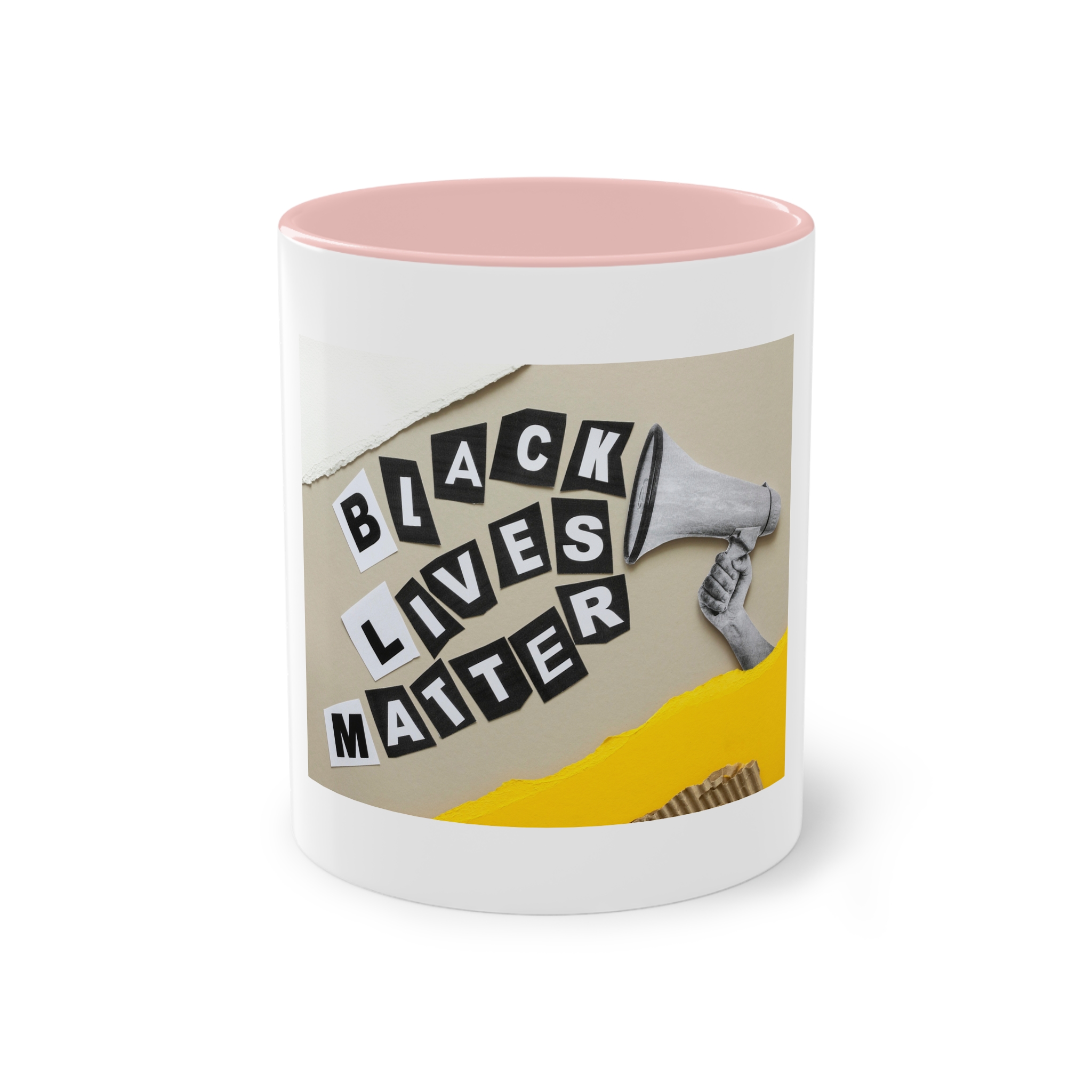 Black Lives Matter Collage Two Tone Coffee Mug 11oz - Image 45