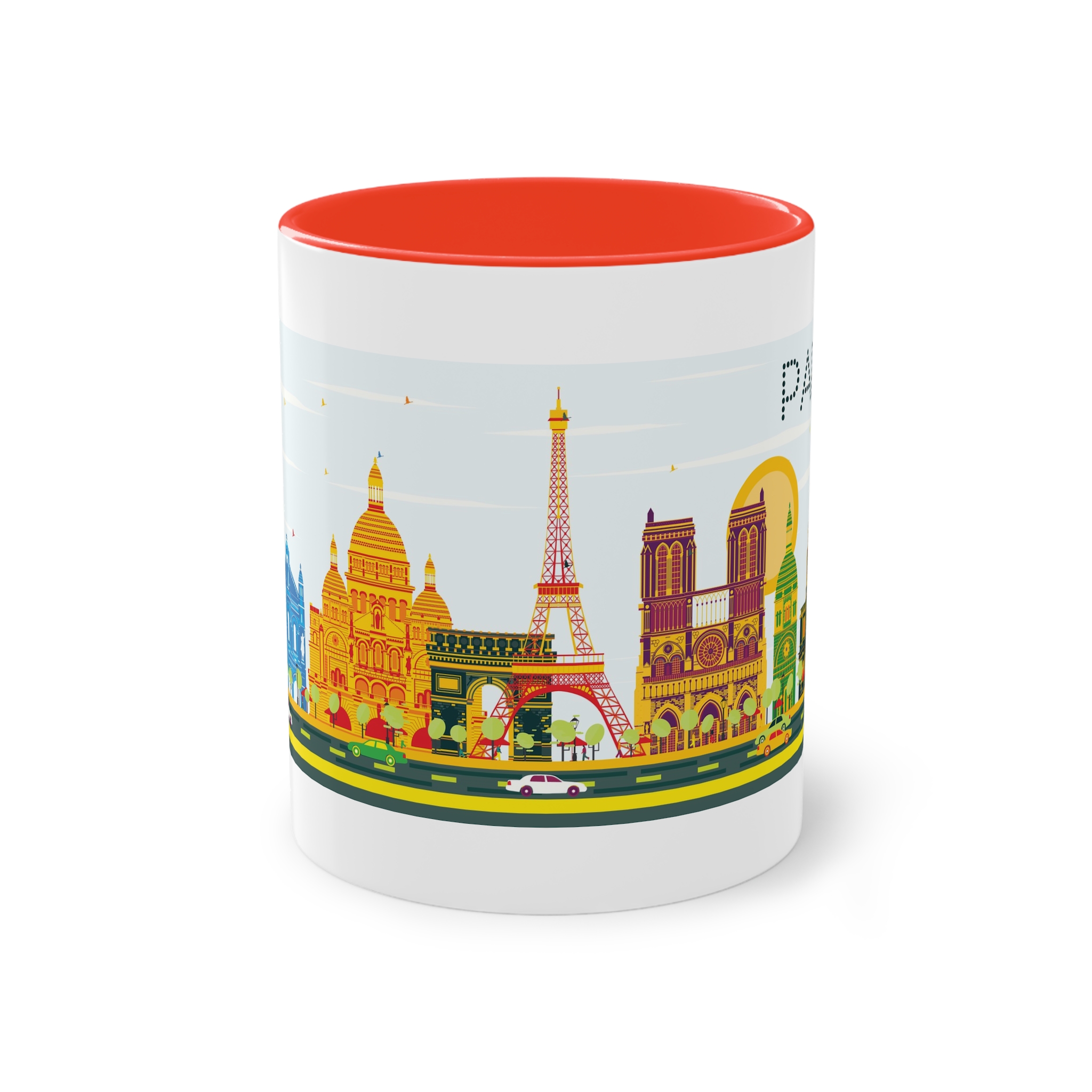 Paris Color Two Tone Coffee Mug 11oz