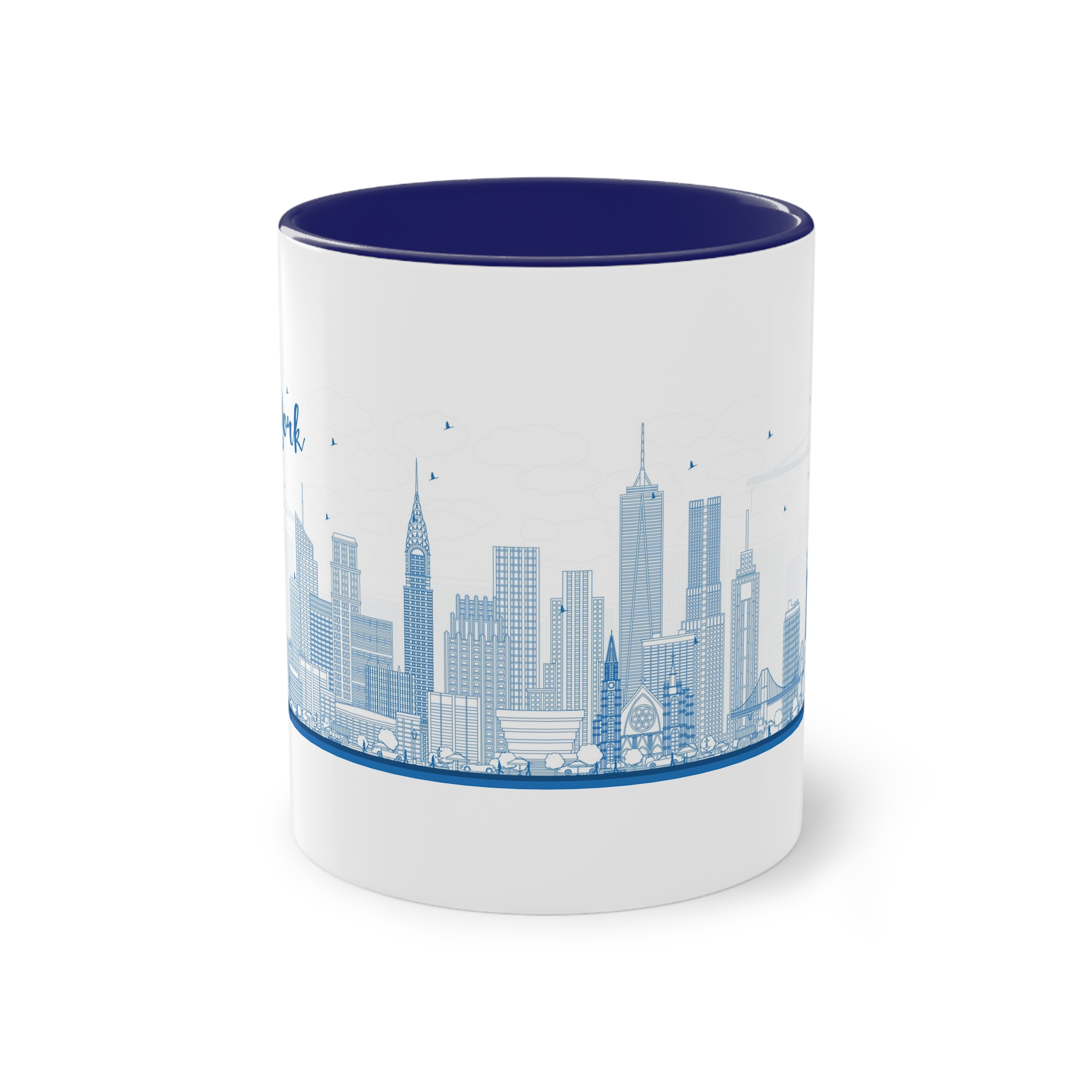 New York New Outline Two Tone Coffee Mug 11oz - Image 41