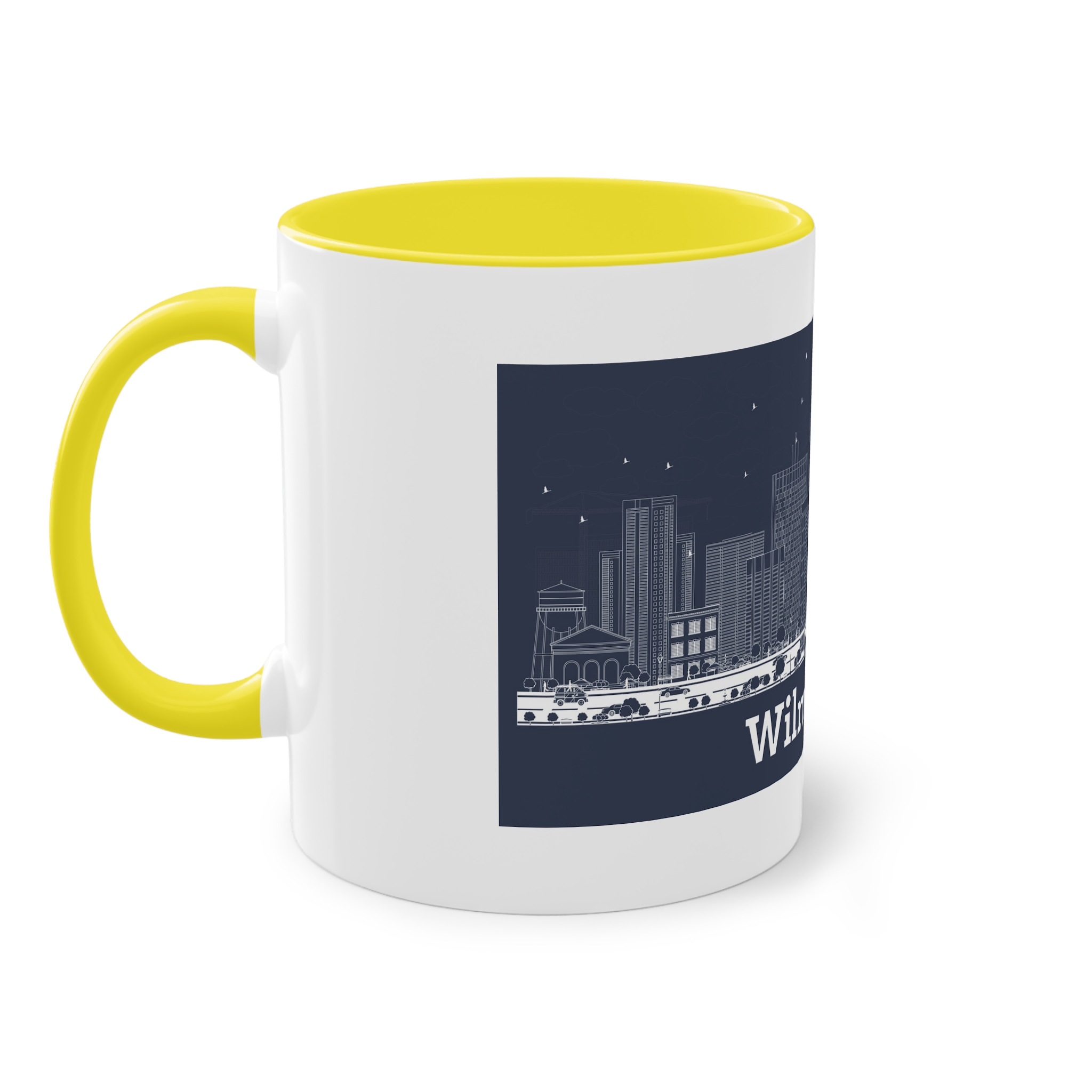 Wilmington Outline Inverse Two Tone Coffee Mug 11oz - Image 23