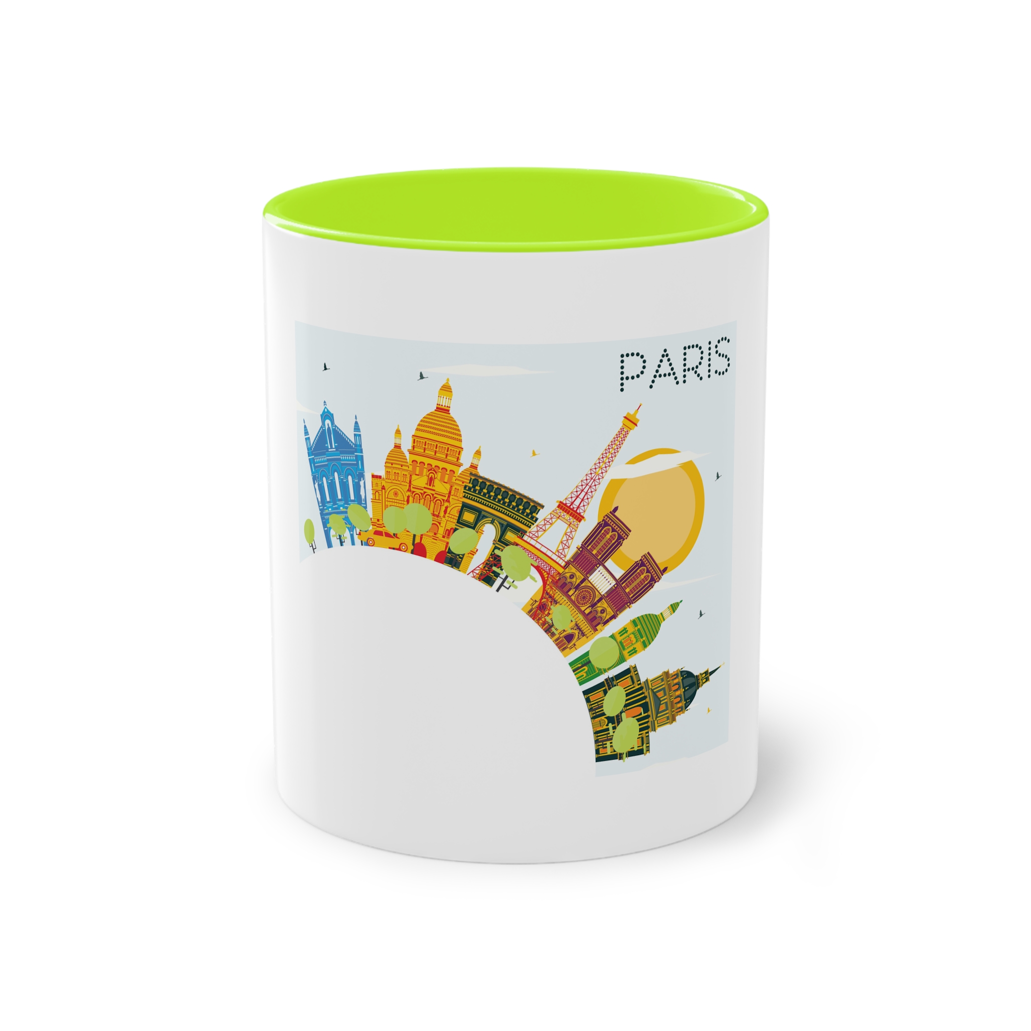 Paris Color Corner Cloud Two Tone Coffee Mug 11oz - Image 25
